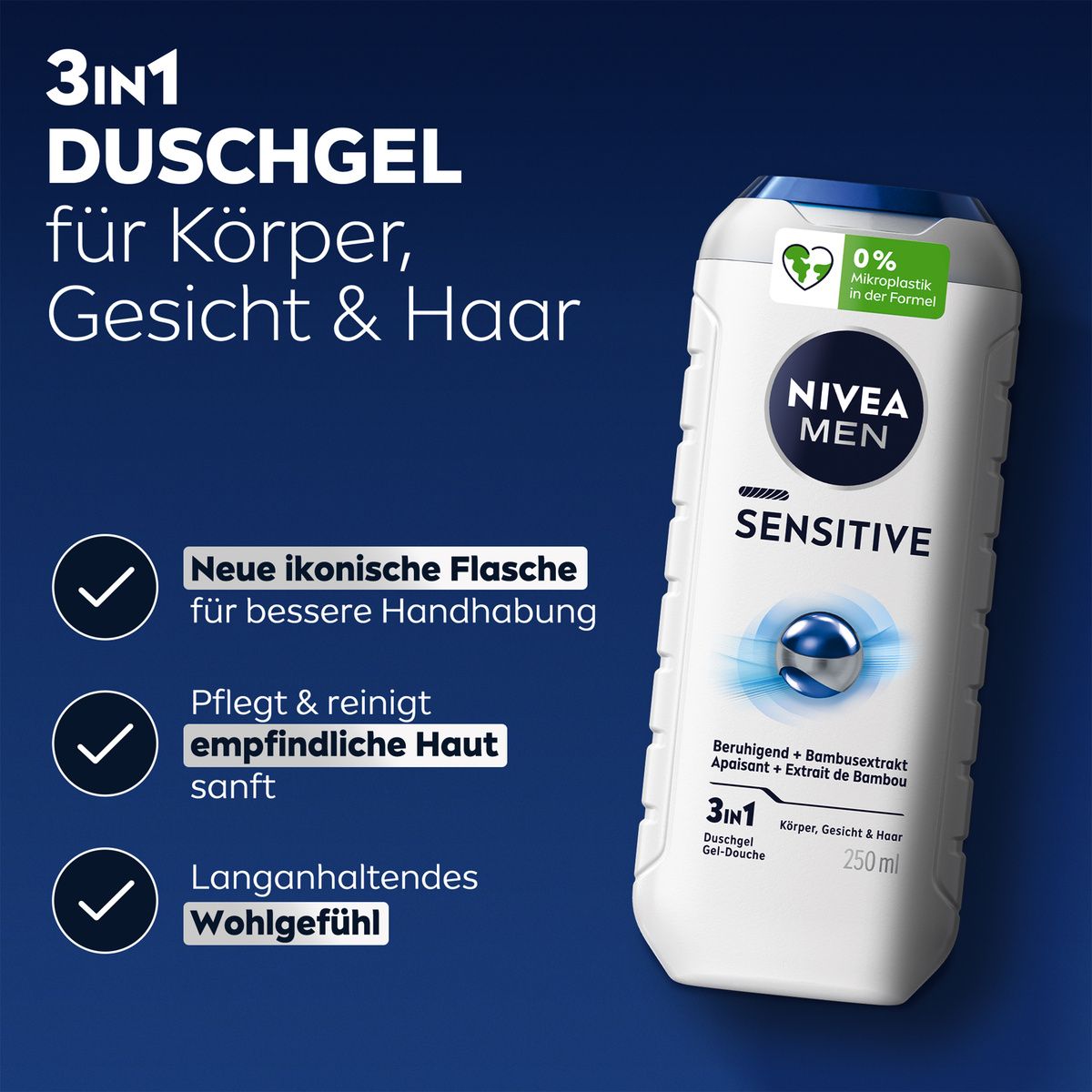 NIVEA MEN Pflegedusche Sensitive Duschgel empfindliche Haut sanft