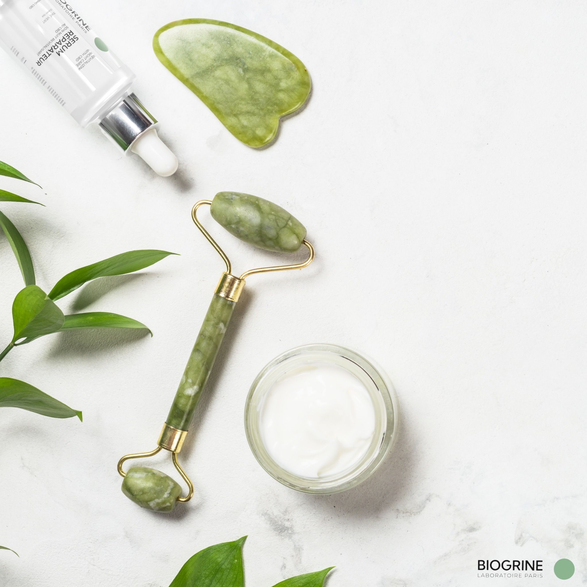 BIOGRINE „SERUM REPARATEUR“  REVITALISIERENDE NACHTBEHANDLUNG MIT CBD  GRÜNER TEE
