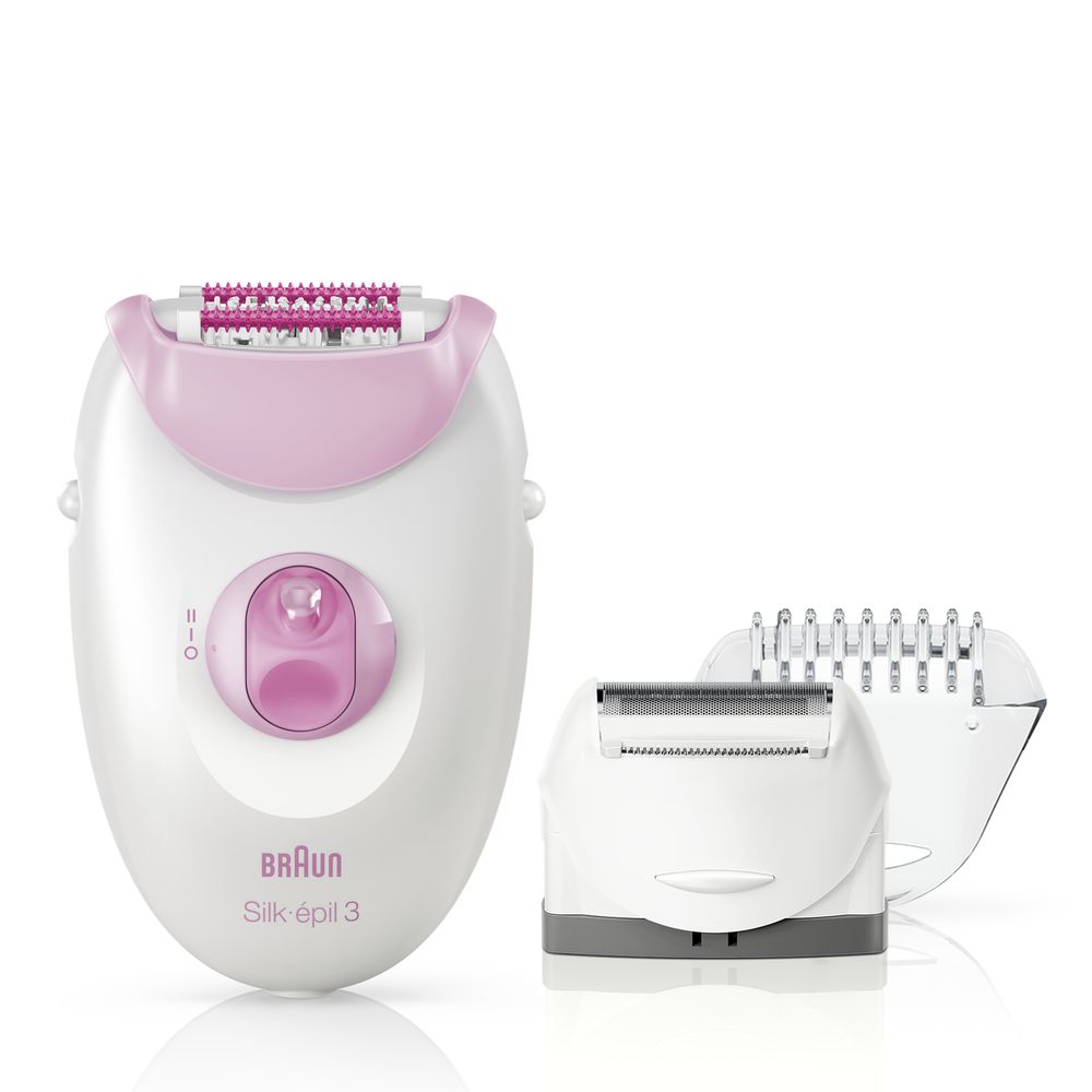 Braun - Epilierer "Silk-épil 3 Legs & Body 3270" in Pink/Weiß