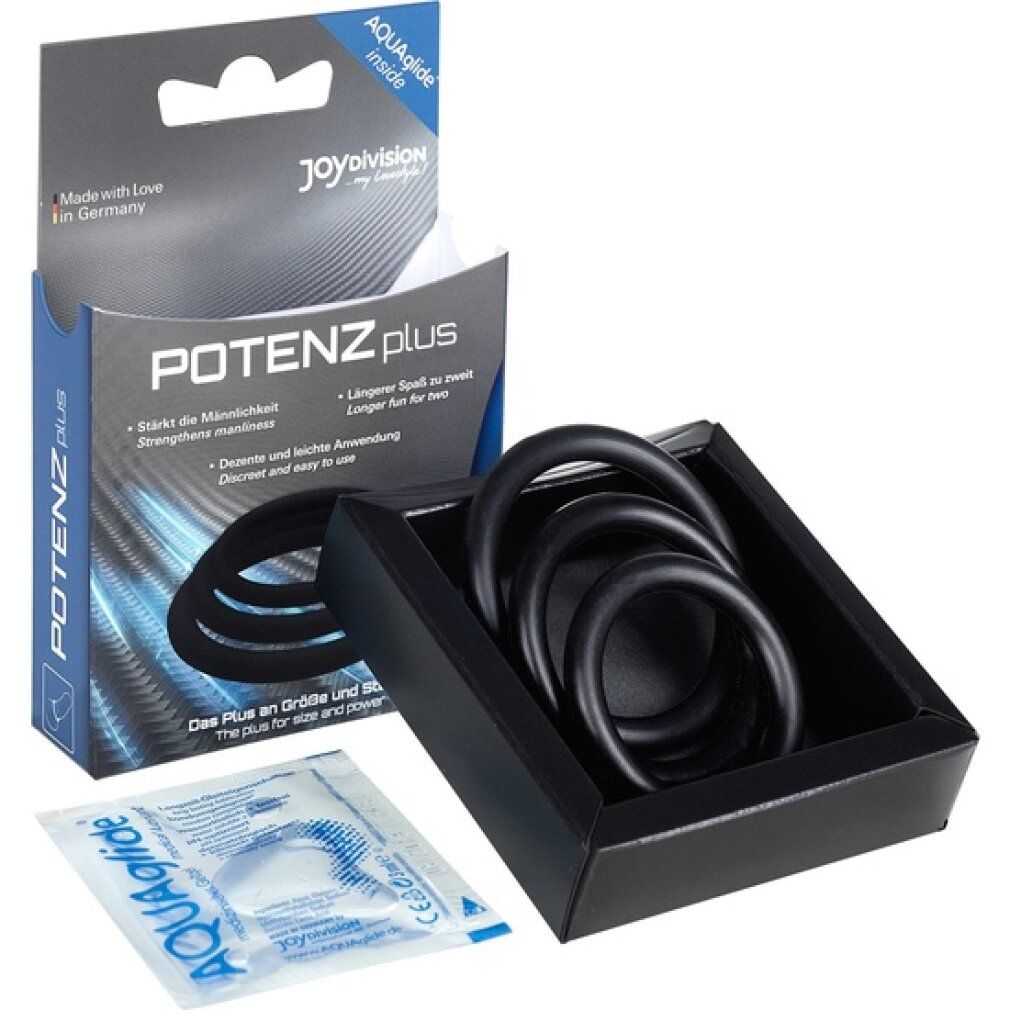 JOYDIVISION POTENZ plus Penisring black 3er Set