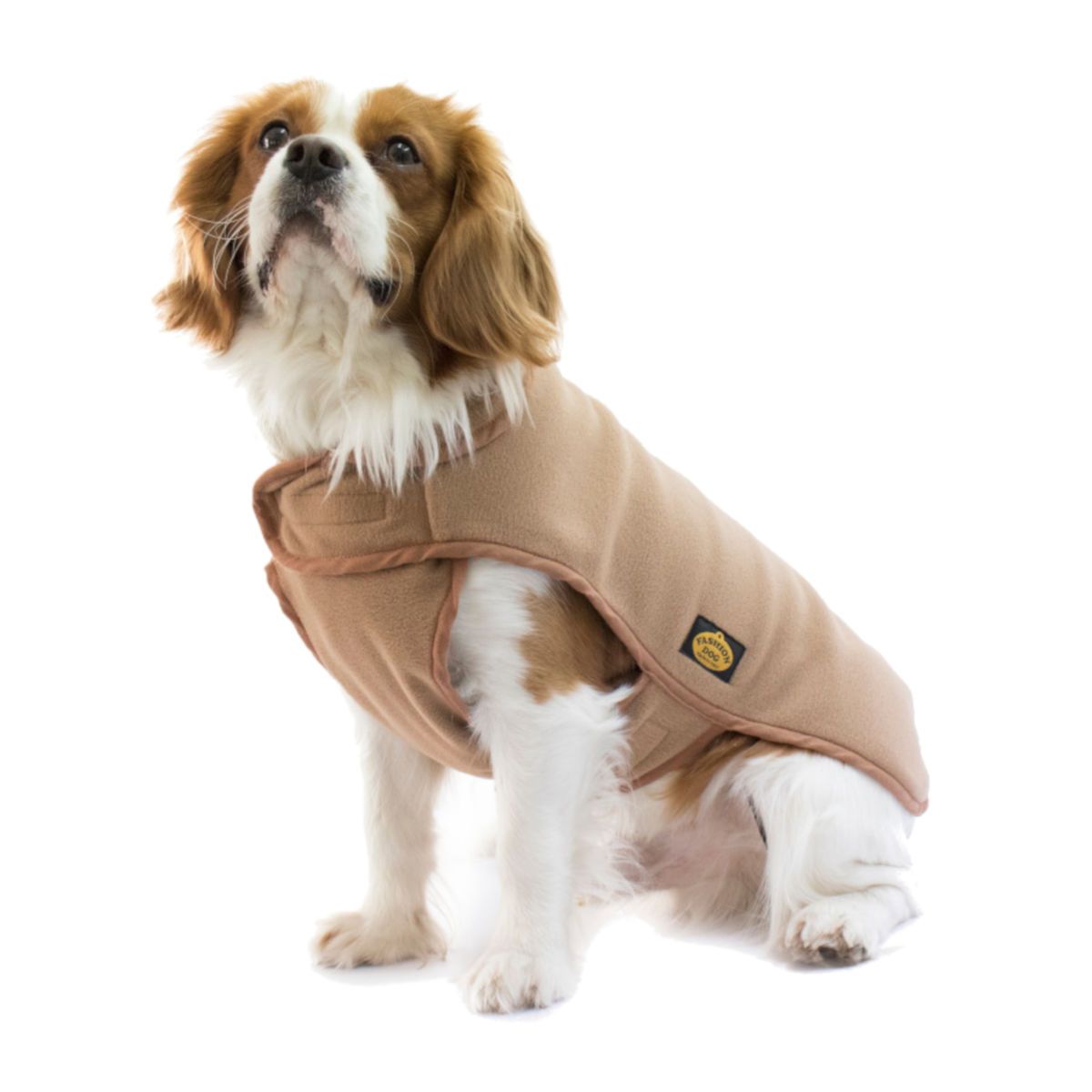 Fashion Dog Fleece-Hundemantel - Camel/Beige - 75 cm