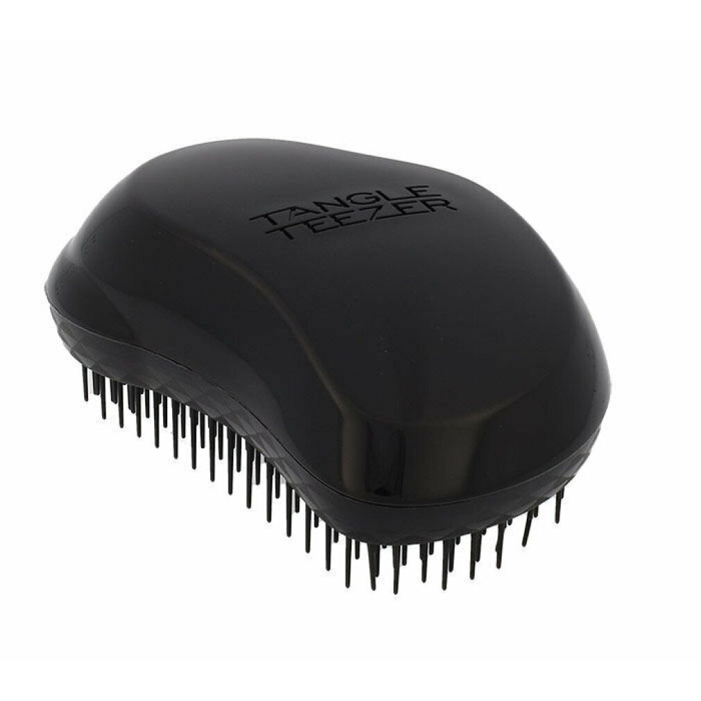 Schwarze Haarbürste mit Stiften. Aufschrift "TANGLE TEEZER".