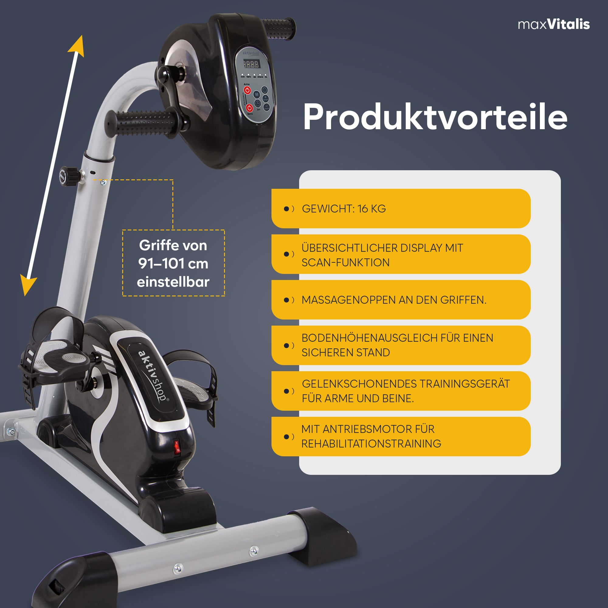 aktivshop Arm- und Beintrainer aktiv »2in1« mit Motor