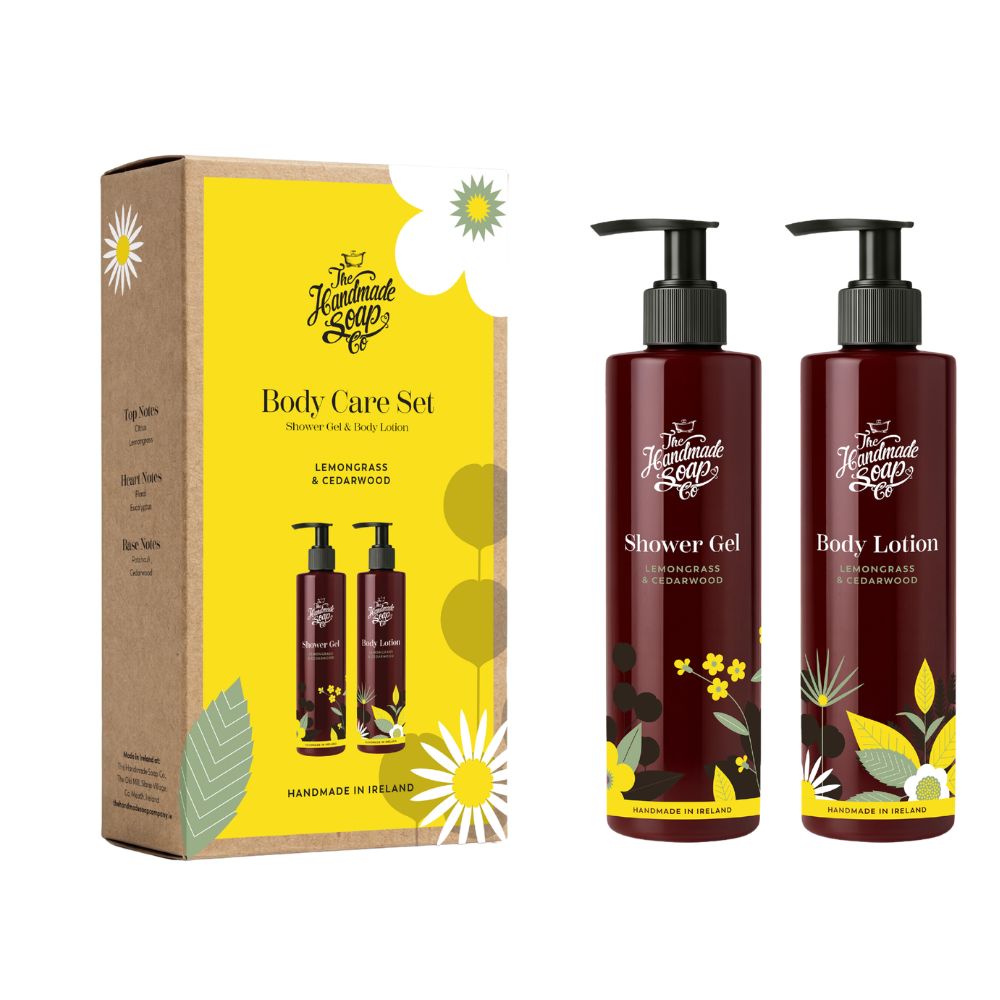 Handmade Soap Company Geschenkset Body Wash & Lotion Zitronengras 500 ml Set