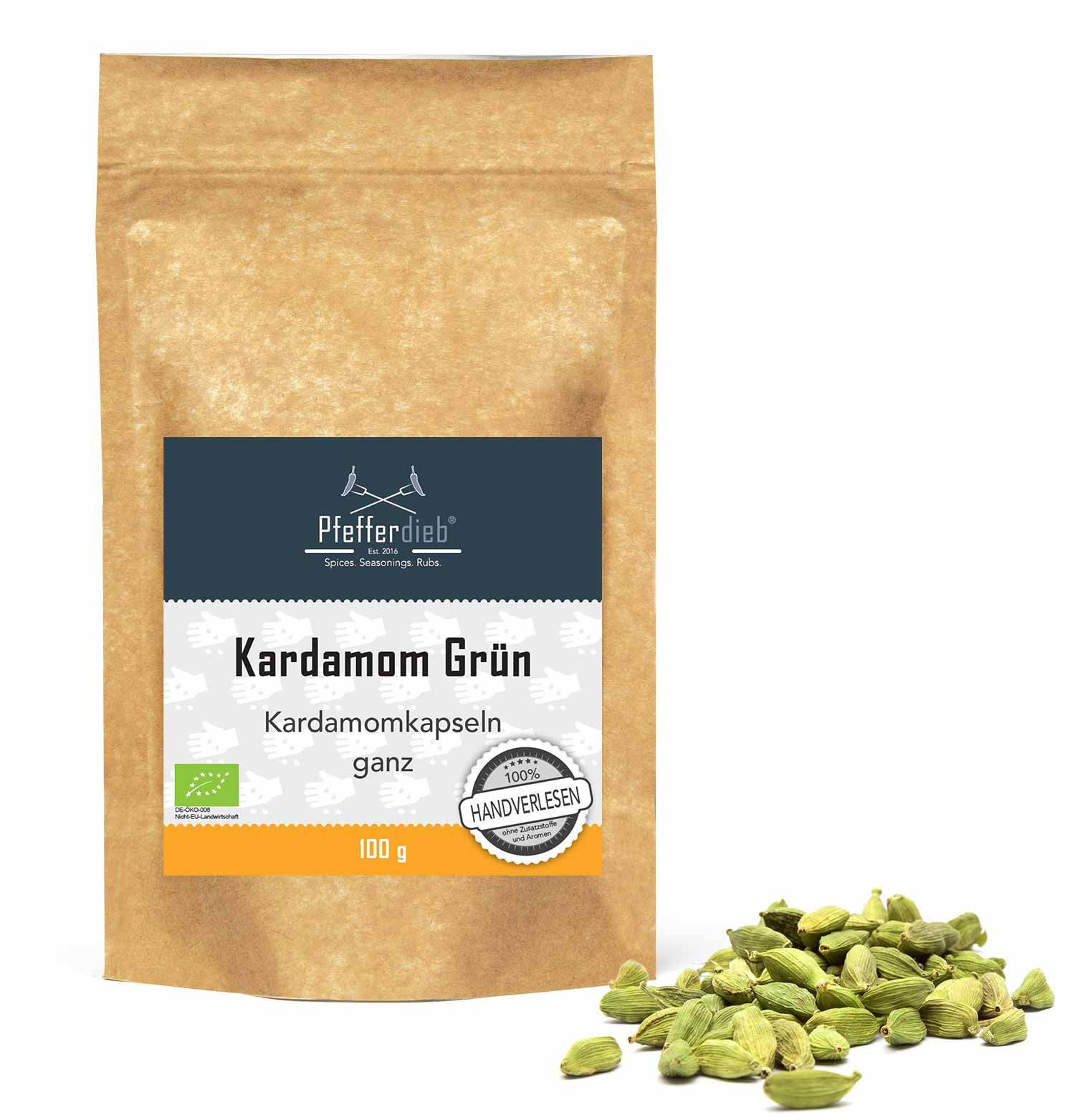 Pfefferdieb - Wilder Kardamom Kapseln grün ganz bio