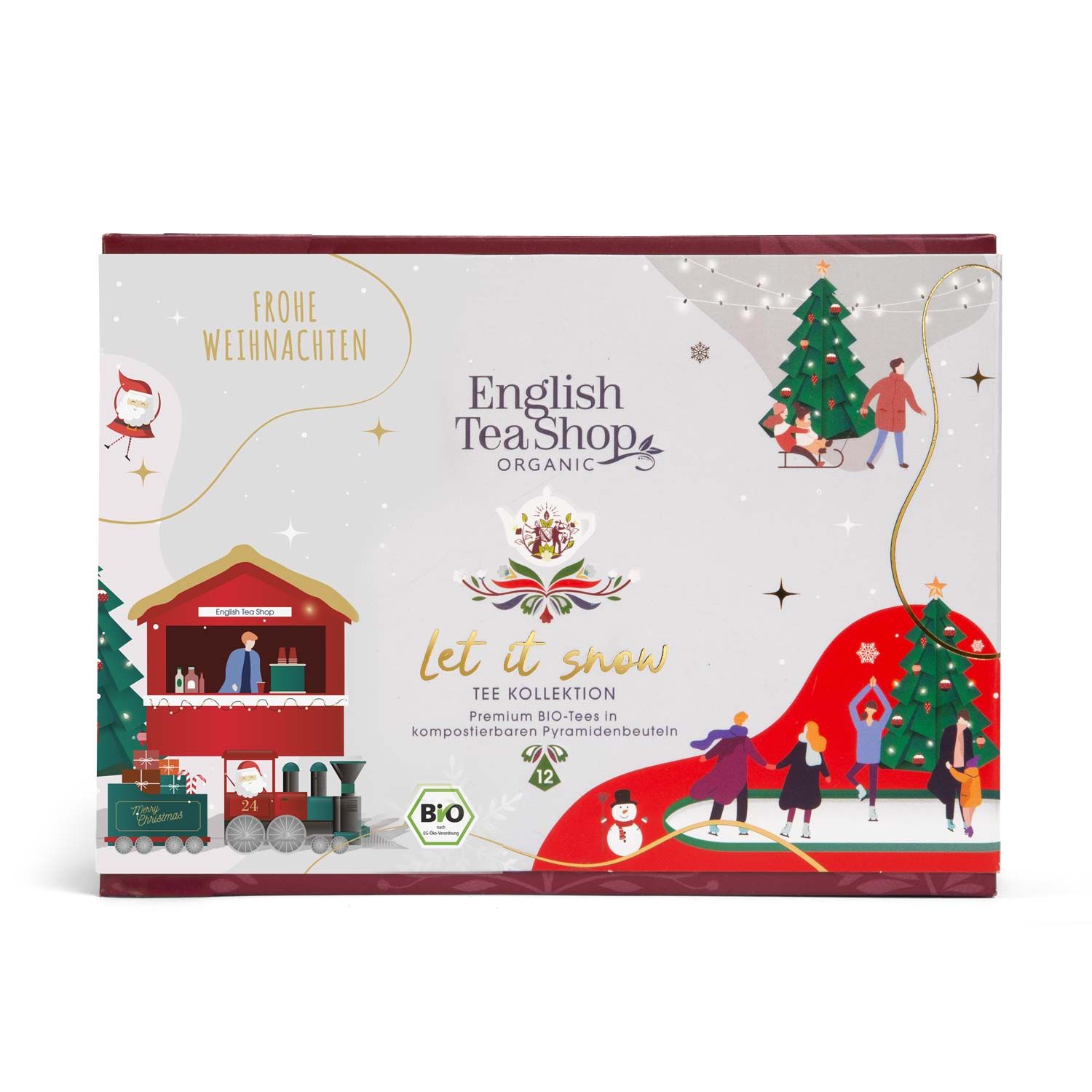 ETS - Teegeschenk "Let it snow", BIO, 12 Pyramiden-Beutel