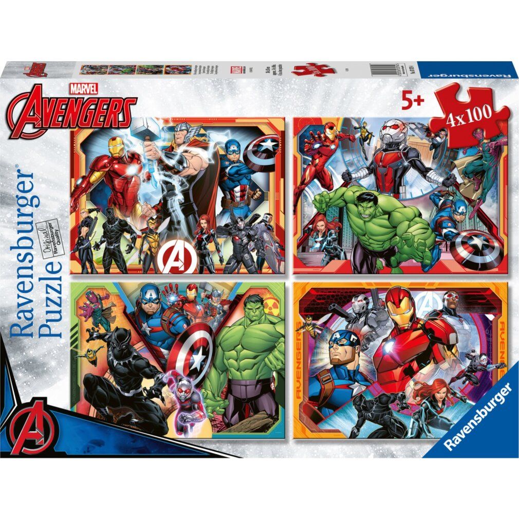 ravensburger Puzzle Mighty Avengers 4x100 Teile