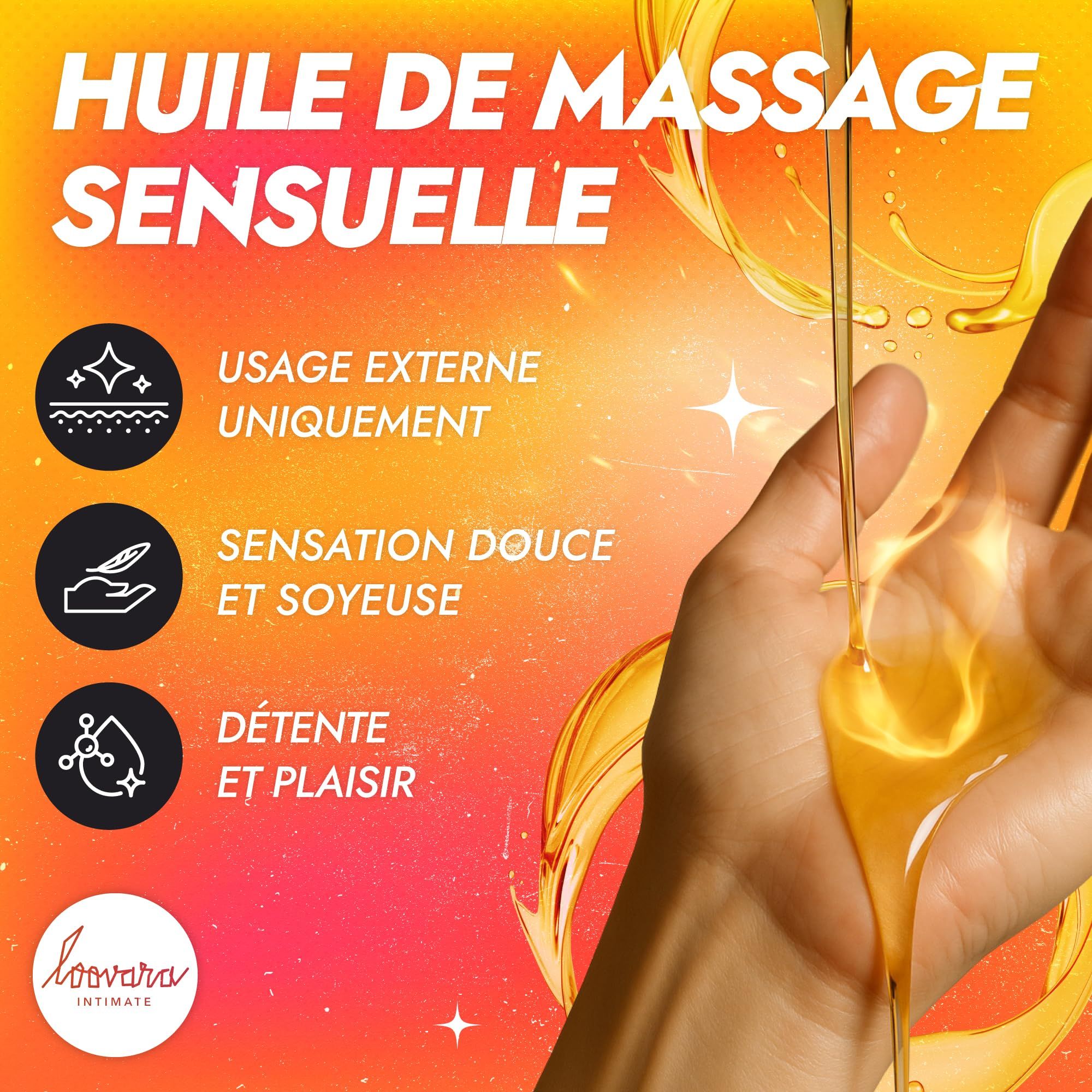 Loovara The Big Warm Up Massageöl: nur zur äußerlichen Anwendung, sanfte und seidige Empfindung.