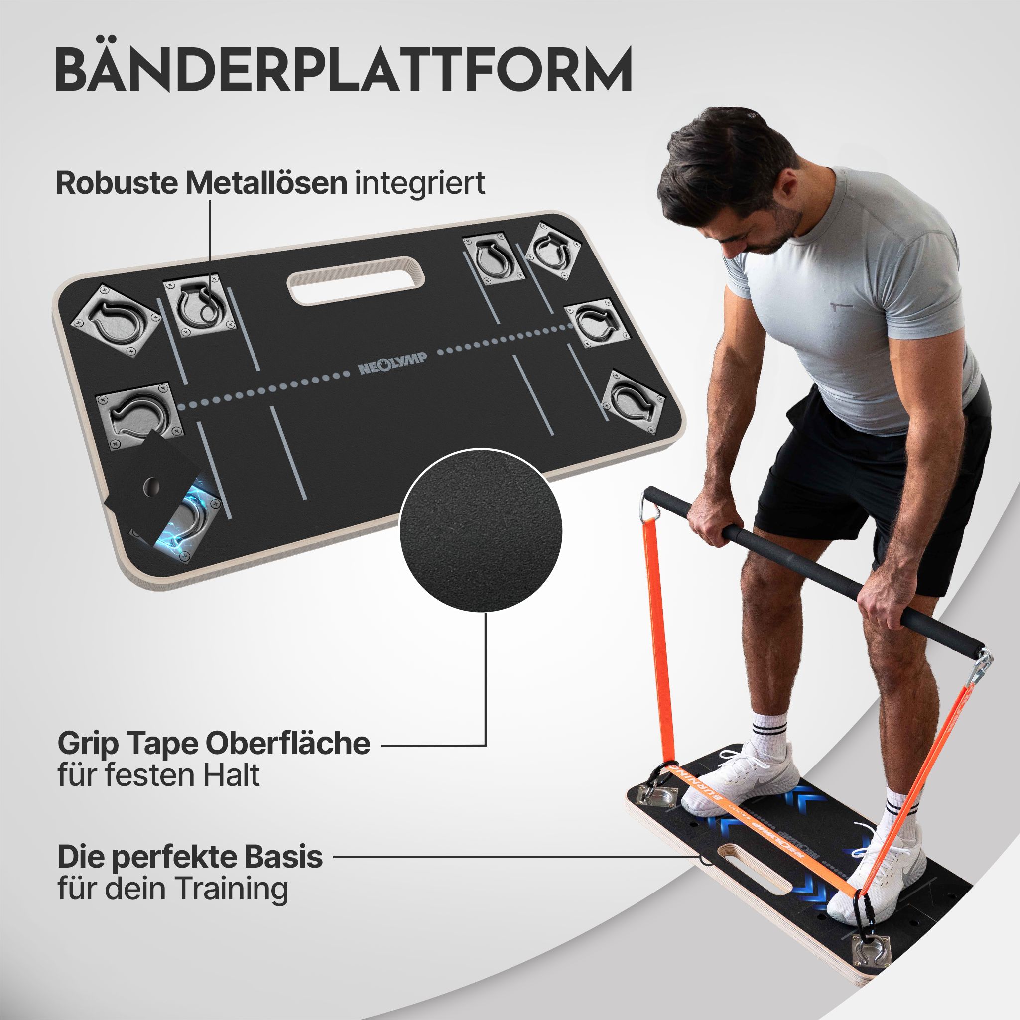 NEOLYMP lange Fitnessbänder Stoff Set