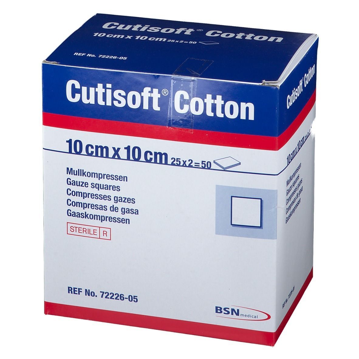 Cutisoft® Cotton steril 10 cm x 10 cm