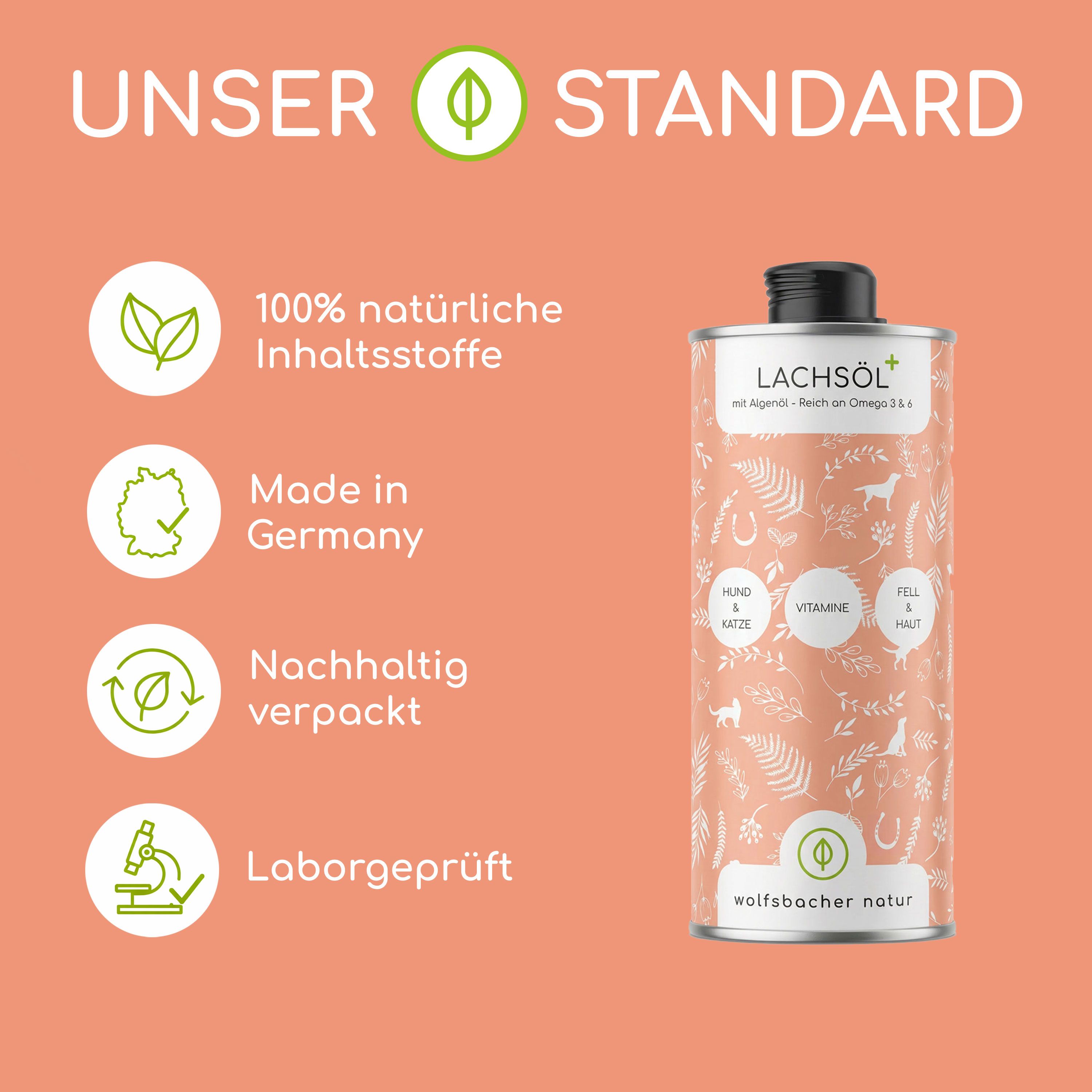 Wolfsbacher Natur Lachsöl PLUS Hund/Katze