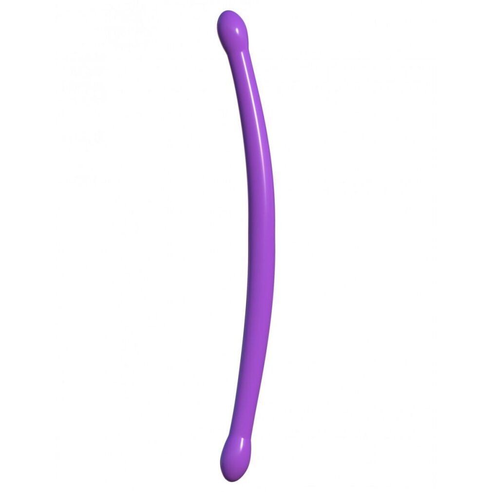 Lila Doppeldildo in S-Form.