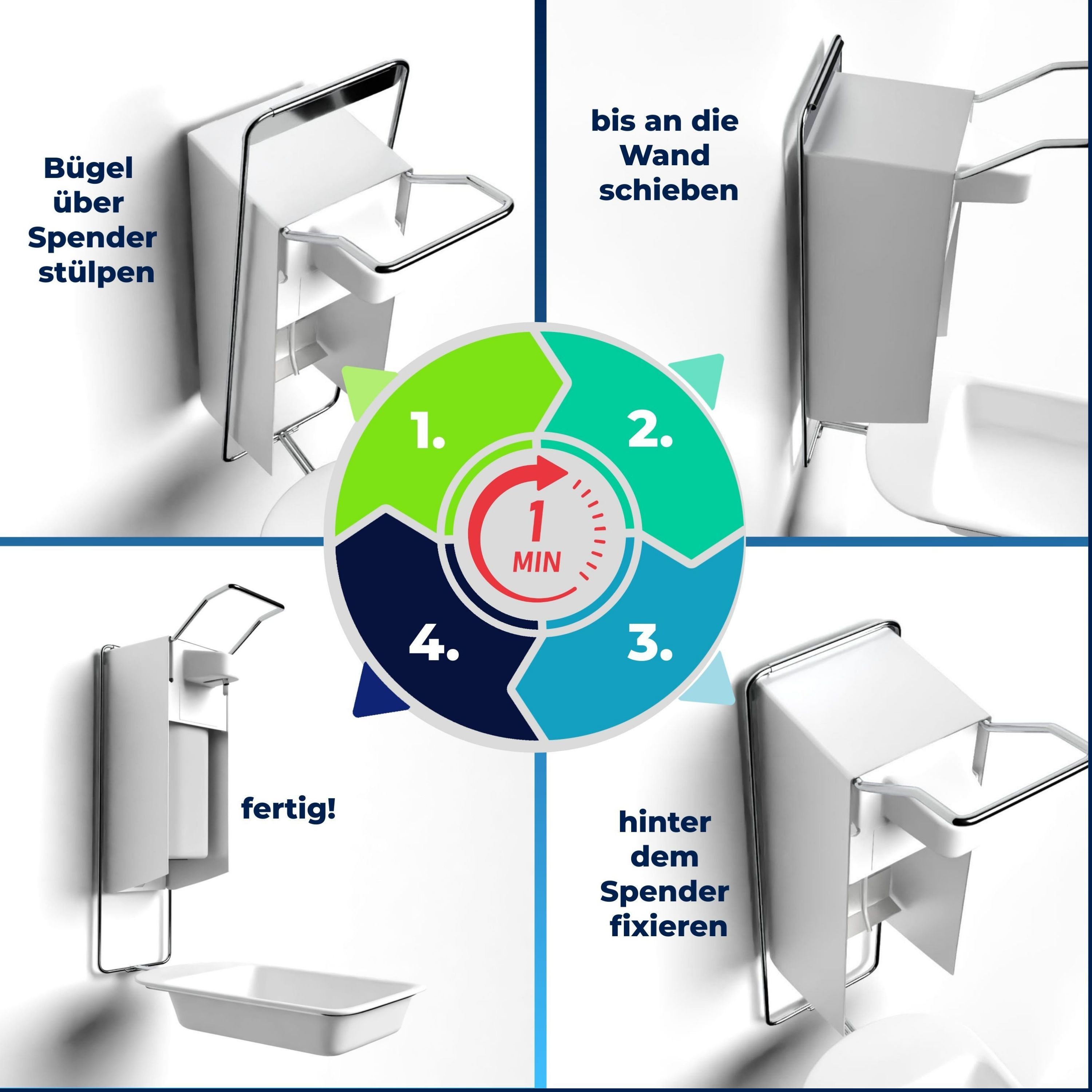 Horn Medical Wandspender inkl. Baktolin pure wash & Abtropfschale