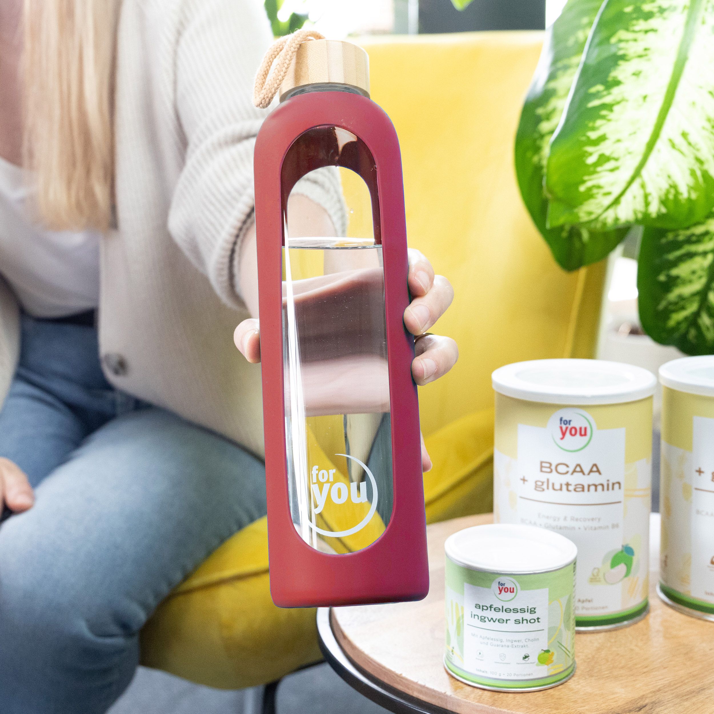 for you Nachhaltige Trinkflasche Dreierpack