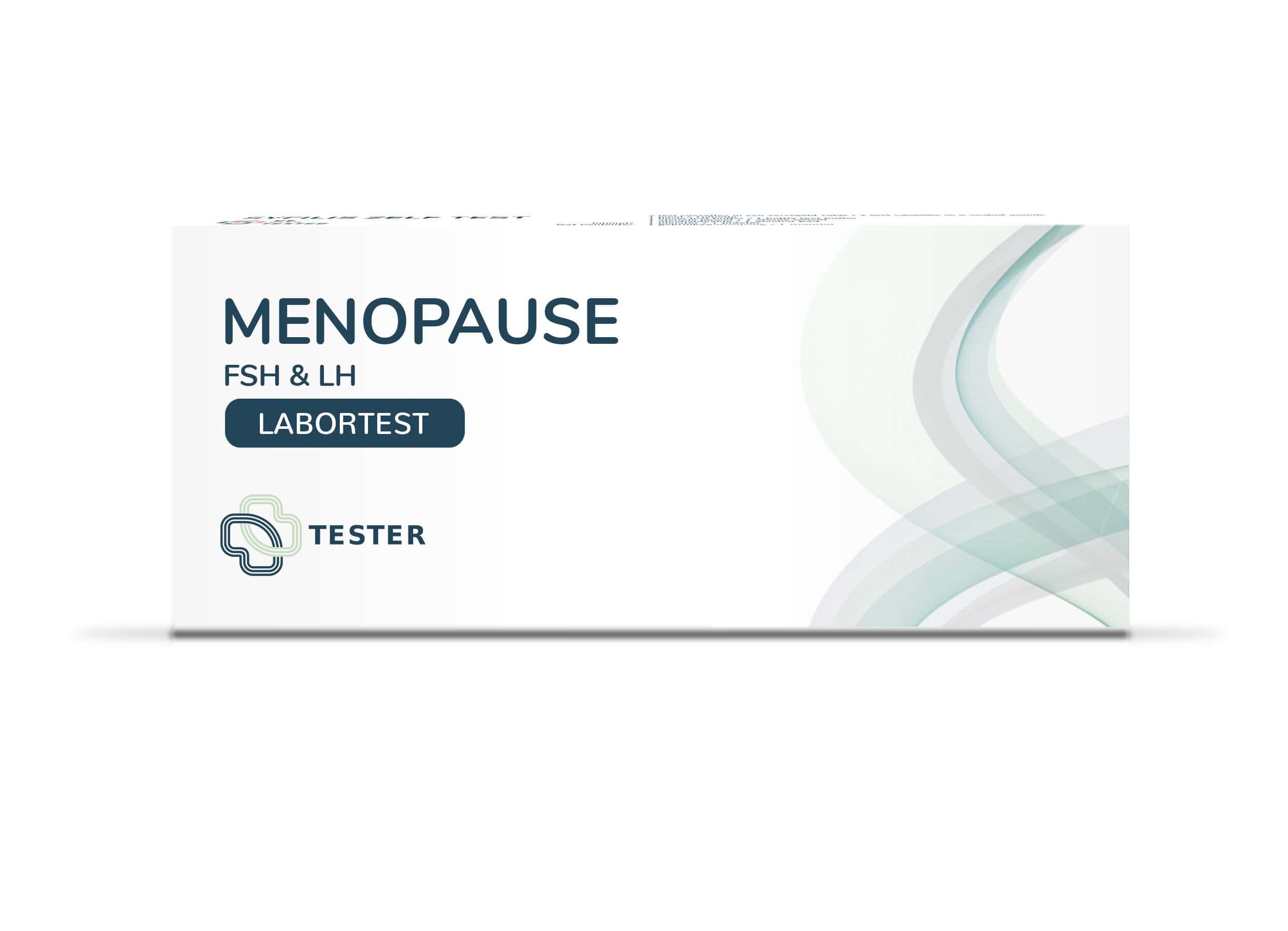 Verpackung des Menopause FSH & LH Labortest.