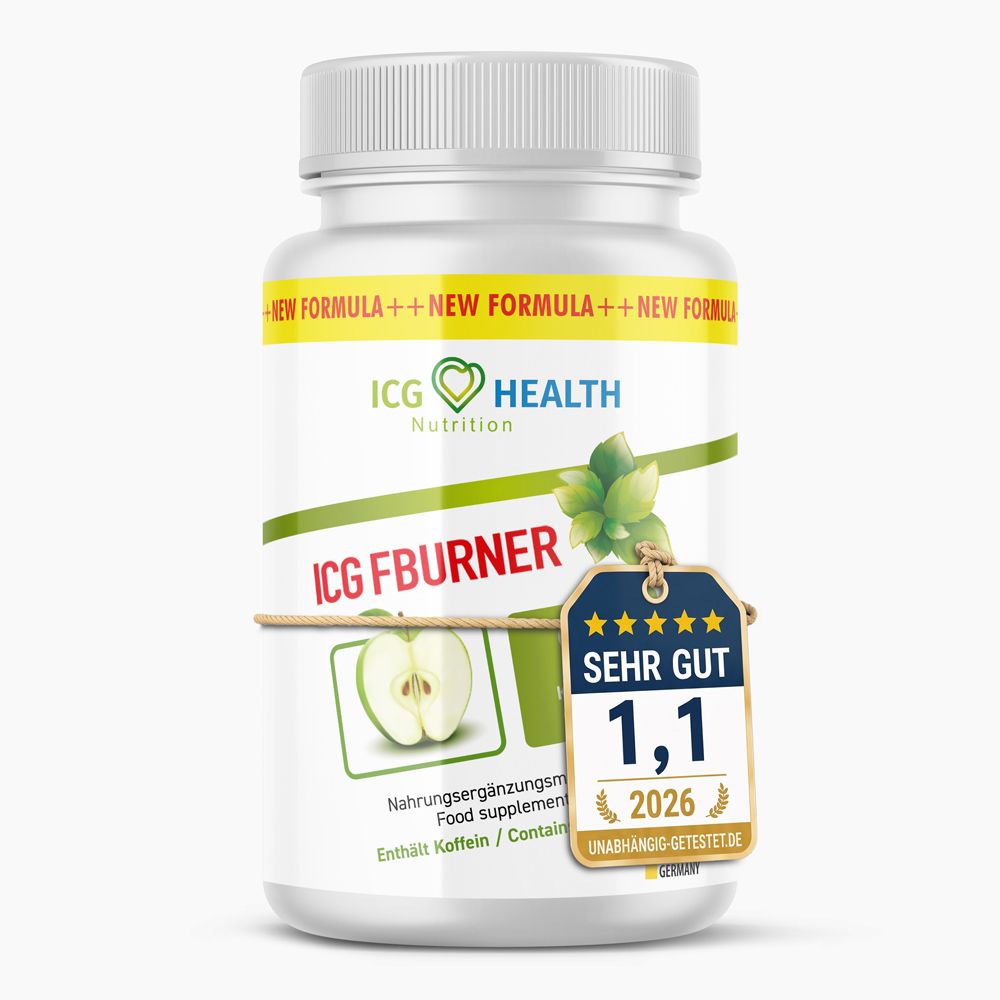 ICG Fatburner Kapseldose mit 90 Kapseln, "Sehr Gut" Bewertung.