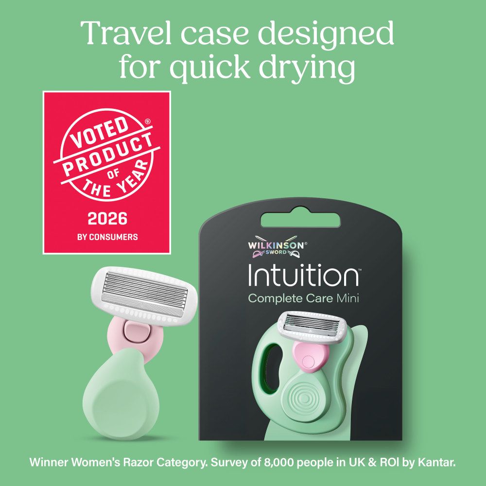 Wilkinson Sword Intuition Complete Care Mini Rasierer mit Reiseetui.