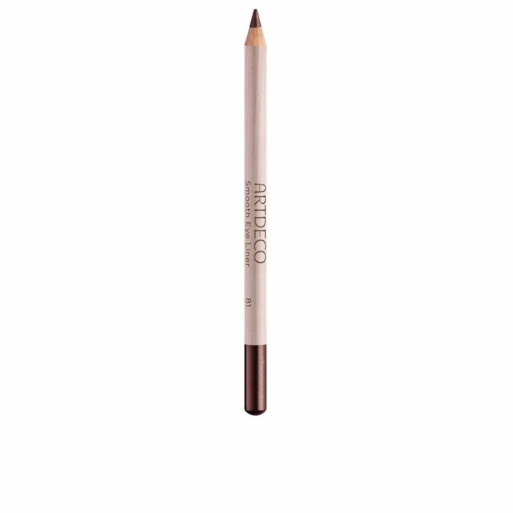 Artdeco Smooth Eye Liner, braun. Holzstift mit brauner Mine und Spitze. Produktbeschriftung auf dem Stift.