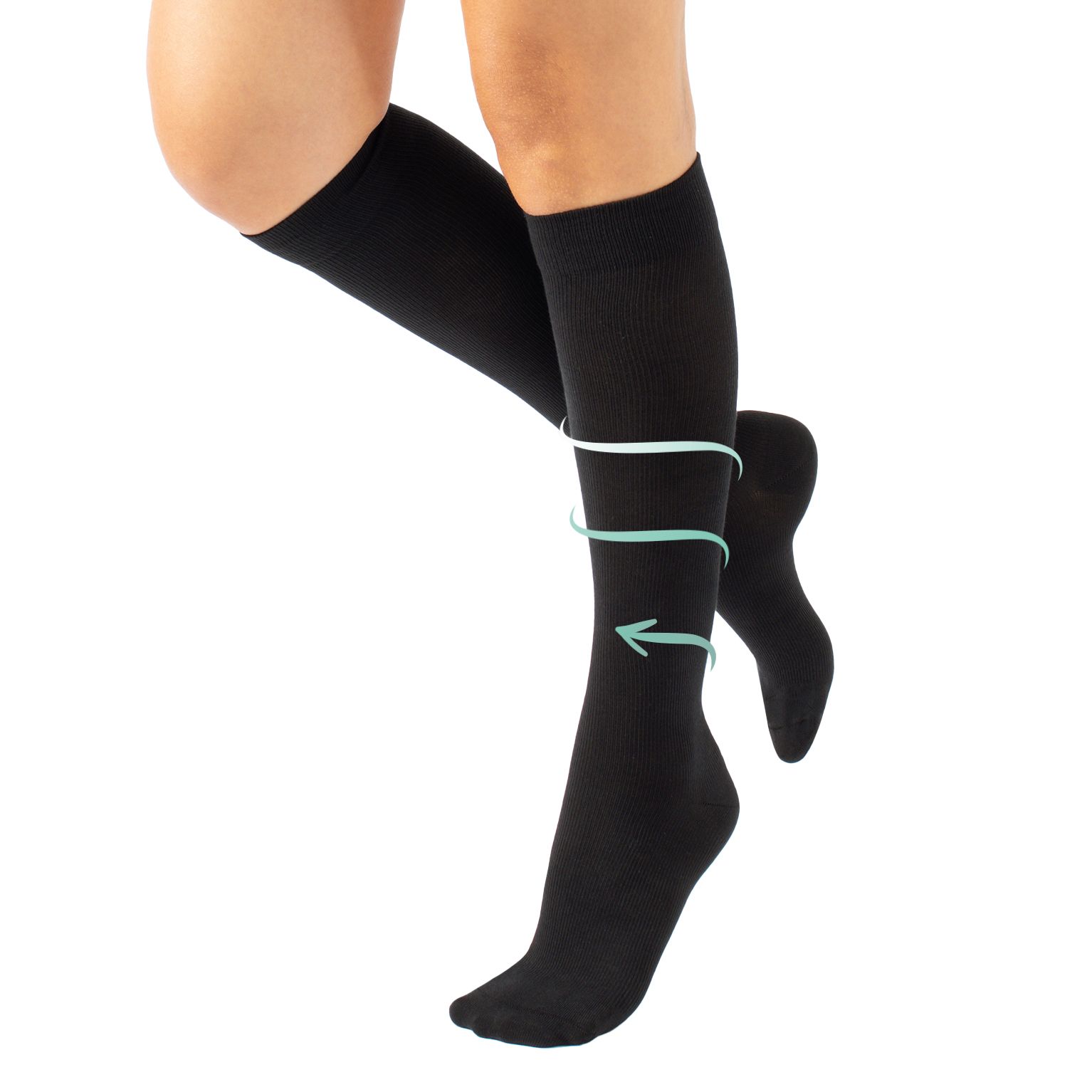 CALZITALY Unisex Kniestrümpfe aus Baumwolle Abgestufter Kompression 14-16 mm/Hg Made in Italy