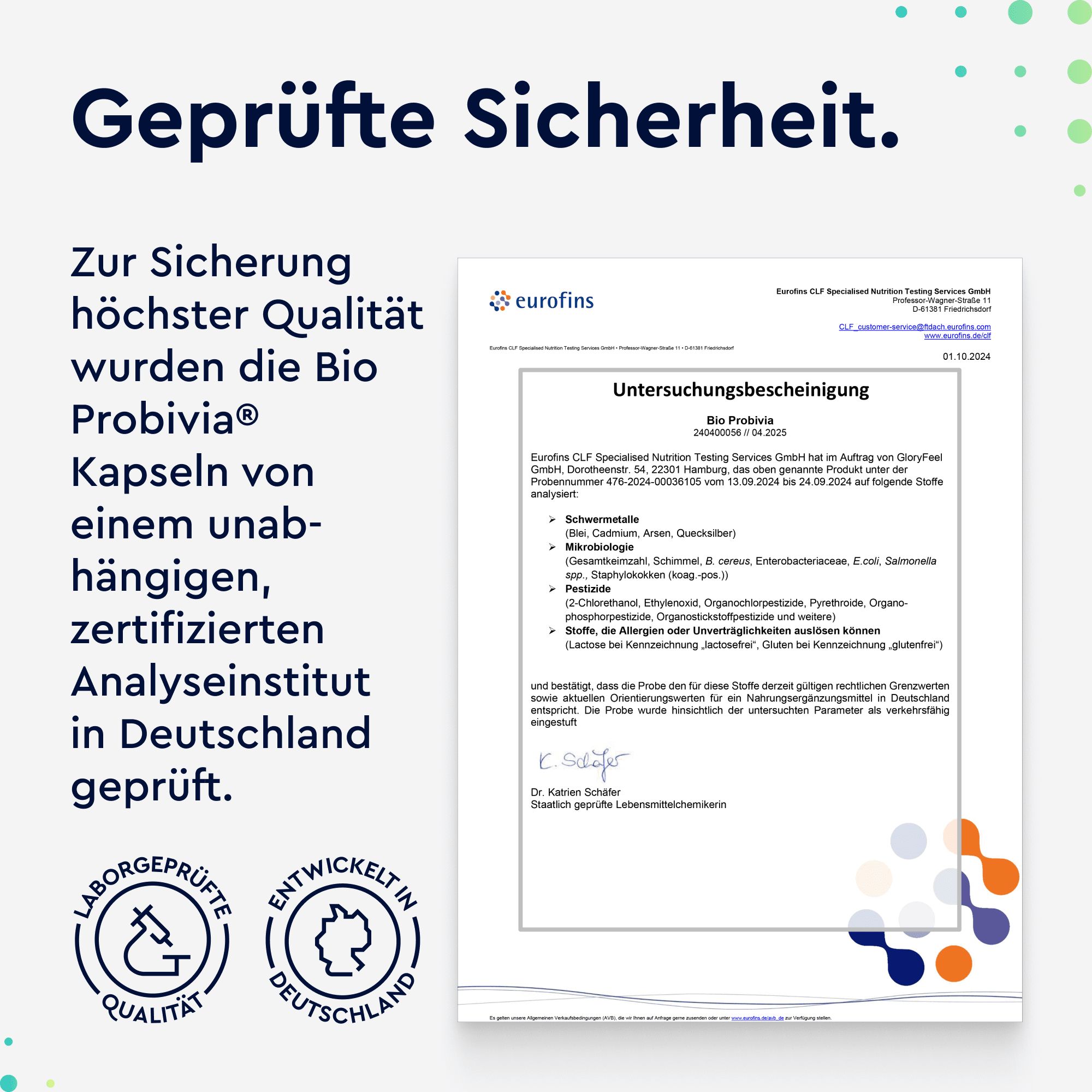 gloryfeel® Bio Probivia Kulturen Komplex mit 500 Mrd. KBE/g* - 21 Bakterienstämme + Bio-Inulin