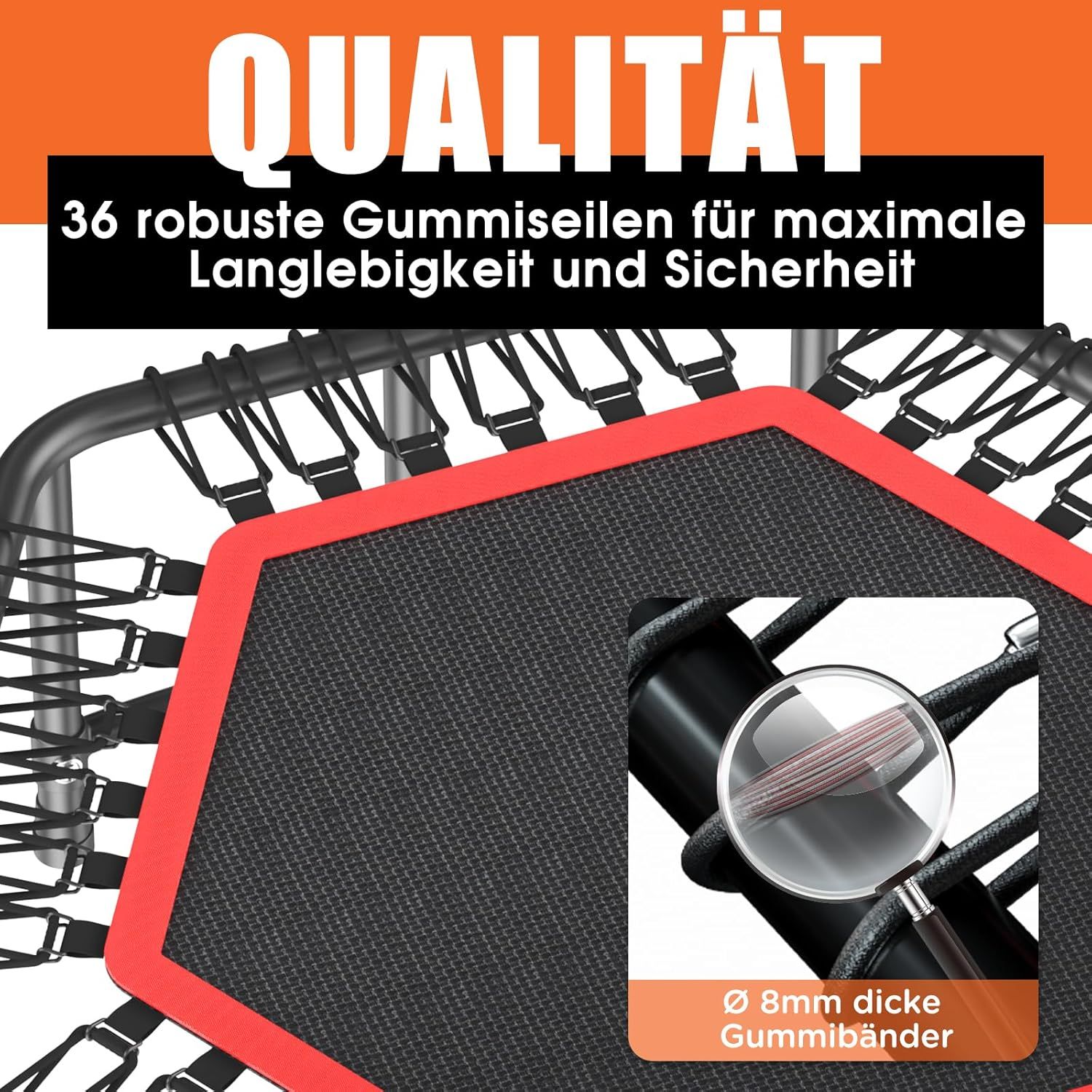 DH FitLife 114cm 45 Zoll Fitness Trampolin in Studioqualität