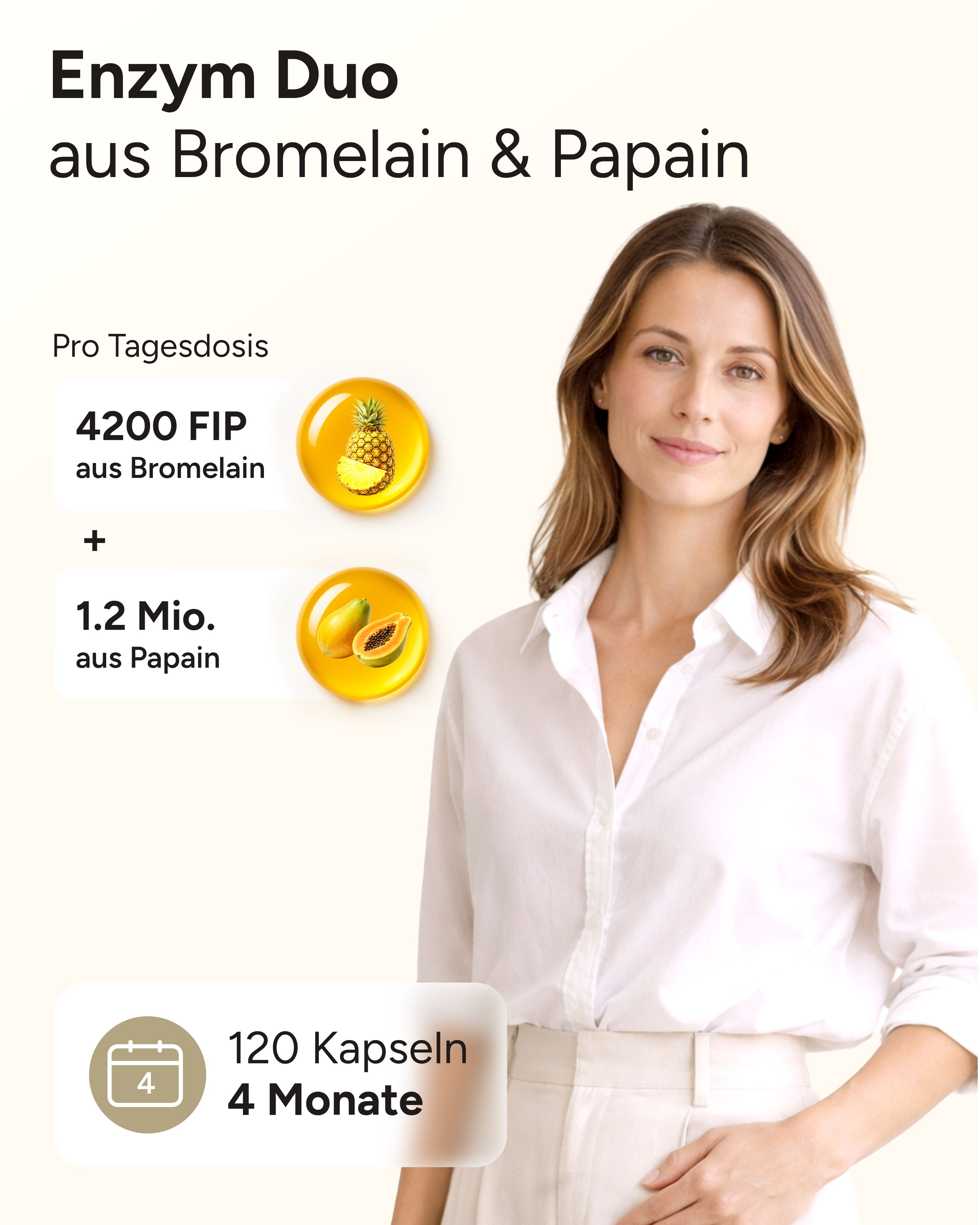 plantomol® Verdauungsenzyme Komplex mit Papain & Bromelain aus Ananas-Extrakt - Enzym Duo