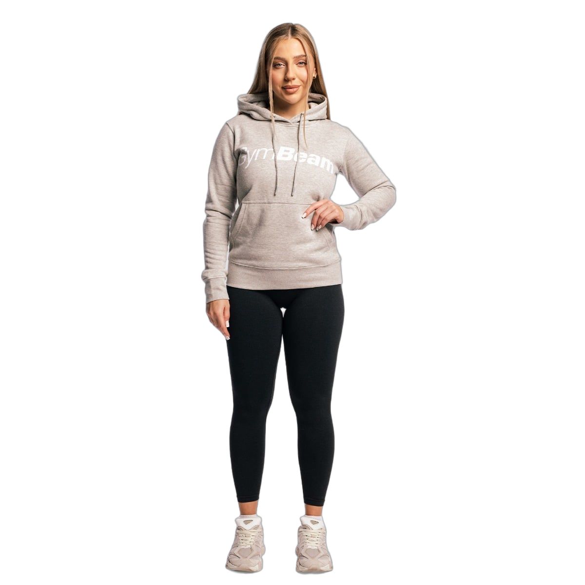 GymBeam Hoodie Damen regular mit Kapuze und Taschen in Grey