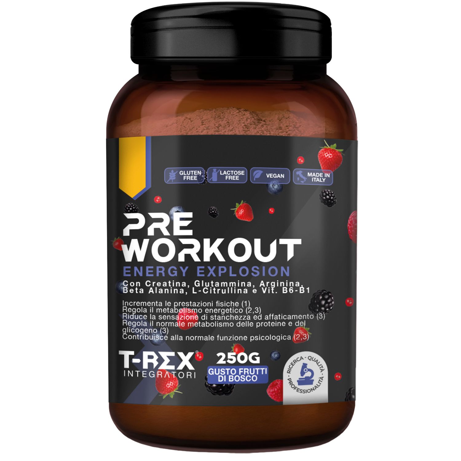 T-Rex Integratori Pre Workout frutti di bosco 250 g