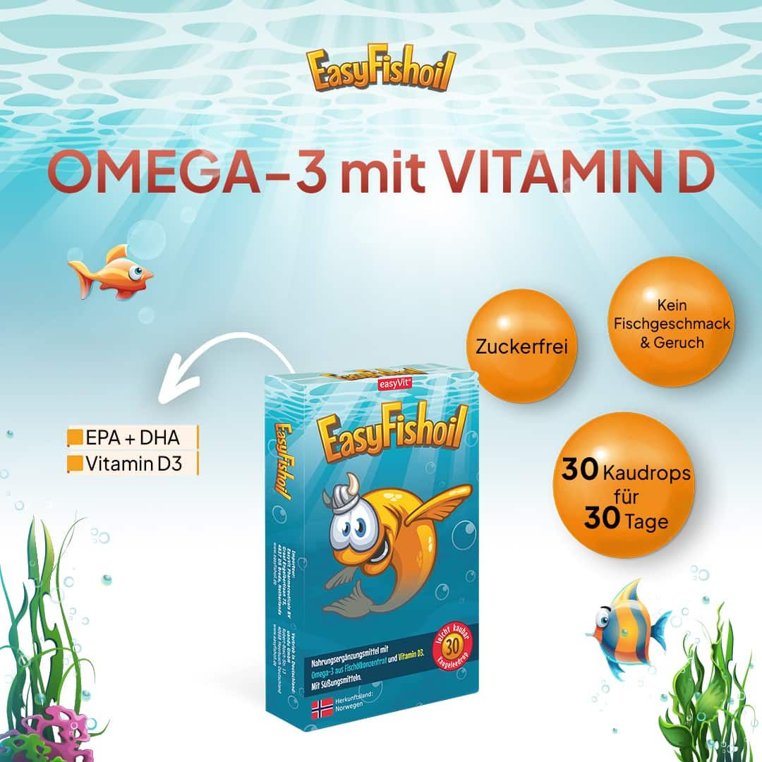 EasyFishoil Omega 3 für Kinder mit Vitamin D 3x30 St Shop Apotheke