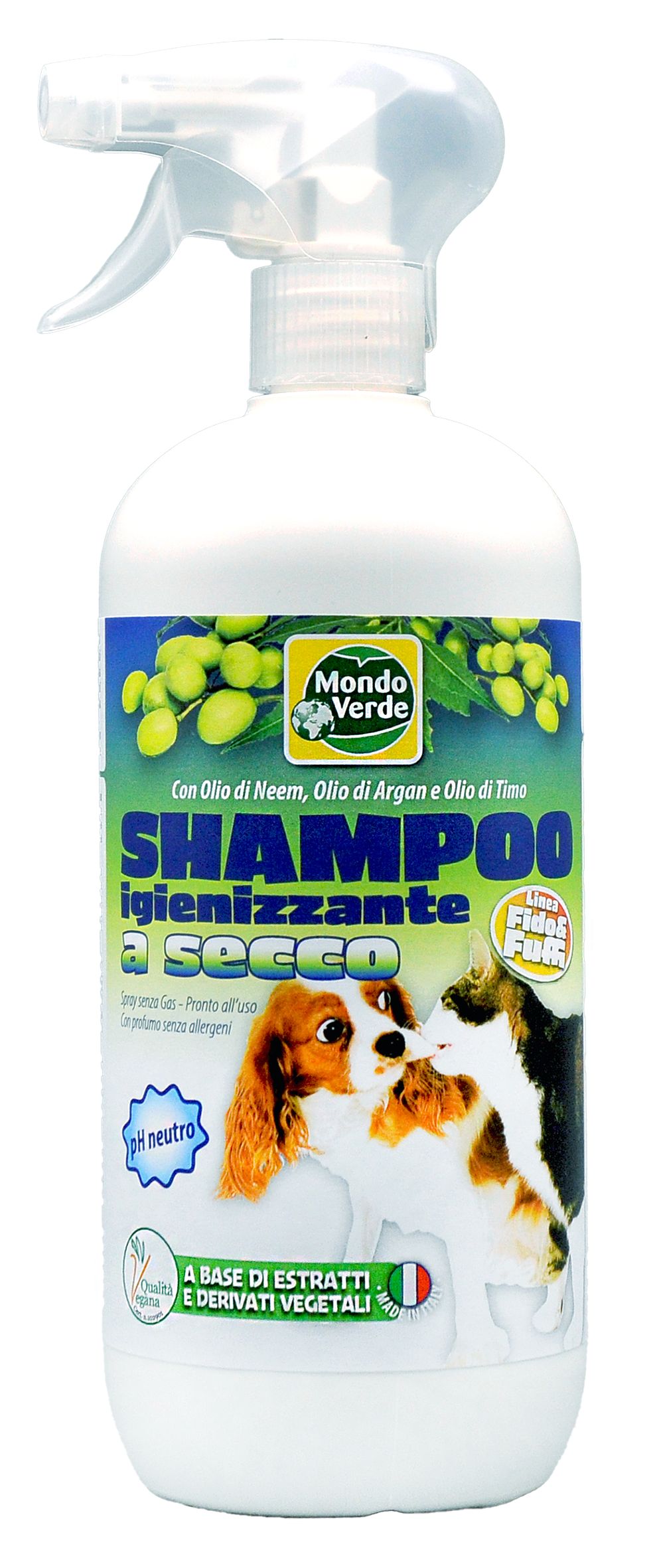 Mondo Verde - Shampoo A Secco Igienizzante per Cani e Gatti - 1000 g (PET05)