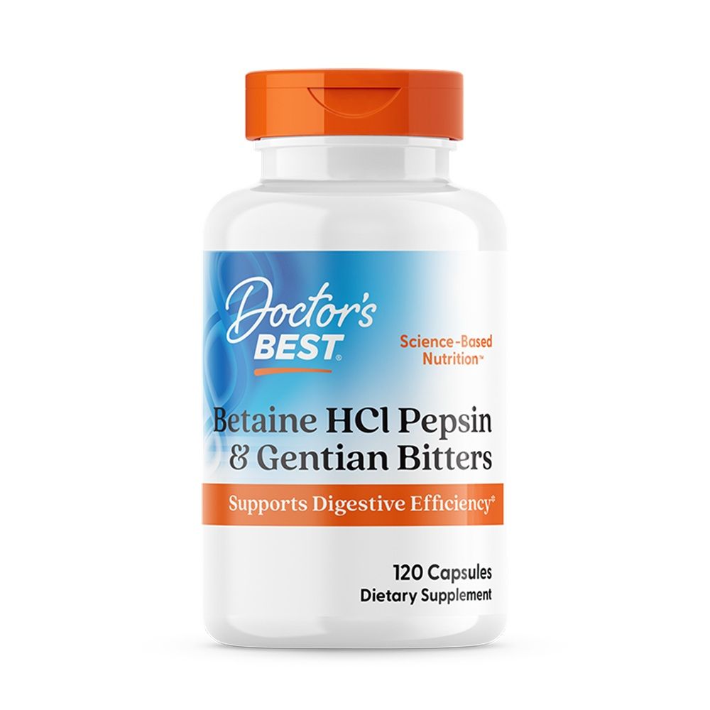Doctor's Best Betaine HCl Pepsin & Gentian Bitters