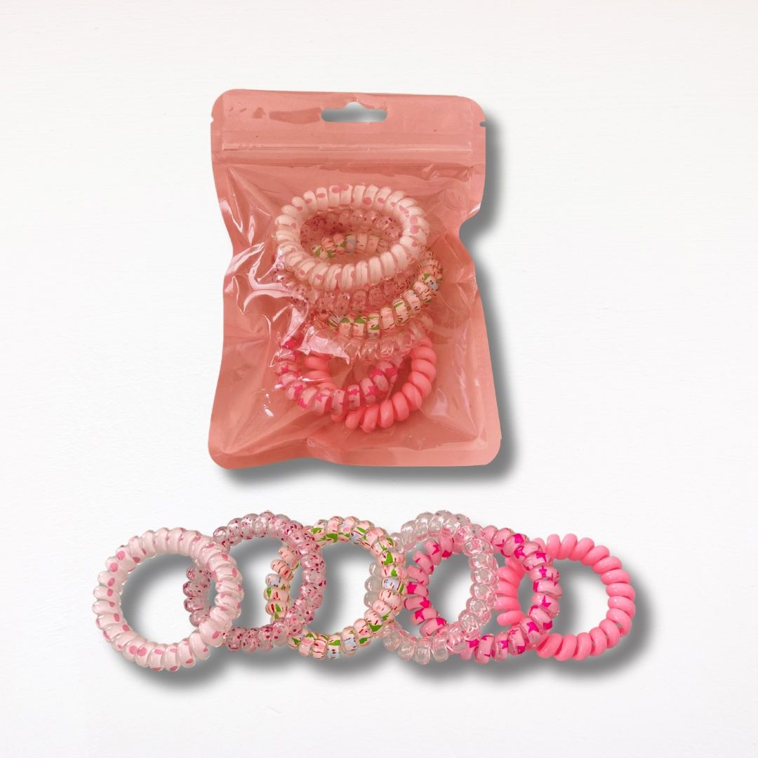 Afroricci Elastico Bobble Capelli Ricci - colore rosa mix 6 pezzi