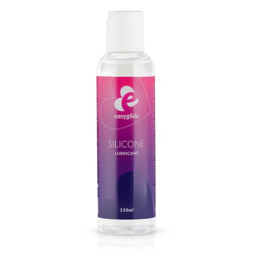 Transparente Flasche mit weißem Deckel. Aufkleber mit Logo und Schriftzug SILICONE LUBRICANT. Volumen: 150ml.