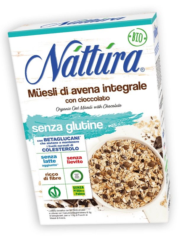 Muesli di Avena Bio con Cioccolato Senza Glutine - Nattura