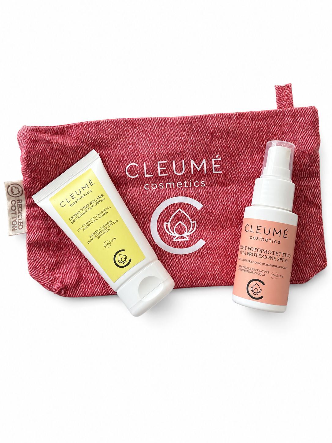 Pochette solari 2026 Spray protettivo SPF50 e crema viso SPF50+ TRAVEL SIZE
