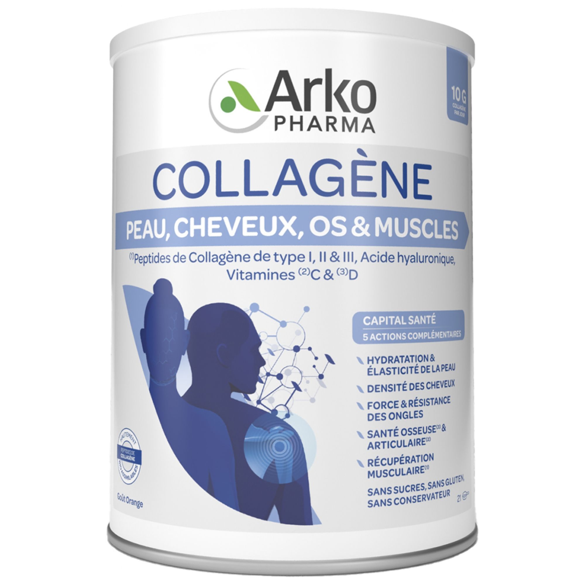 Arkopharma Kollagen Haut Haar Knochen & Muskeln 260 g 10,3x13,1x13,1 cm