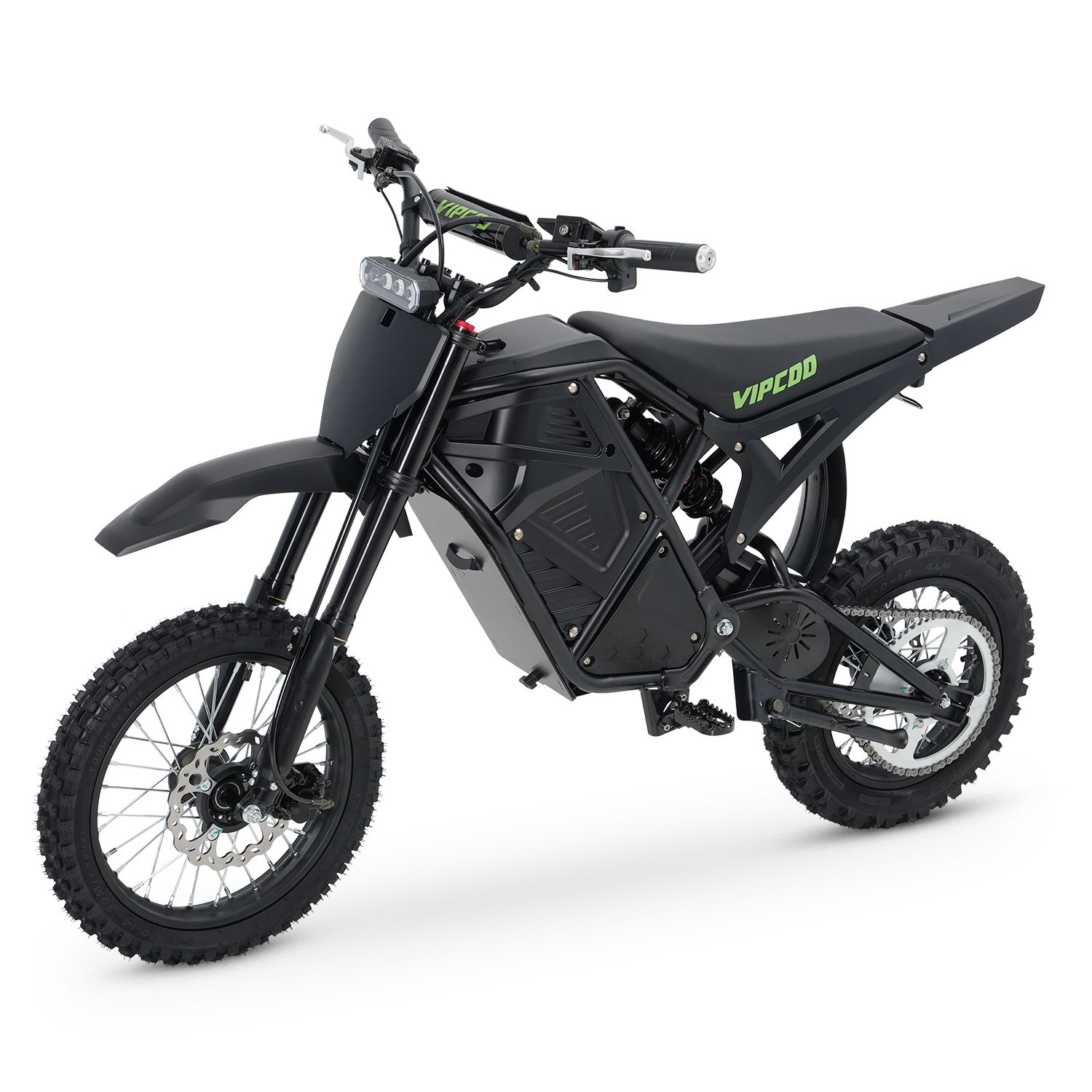 VIPCOO H3 Elektrisches Dirtbike, 48 V 23 Ah, 14"/12" Offroad-Luftreifen