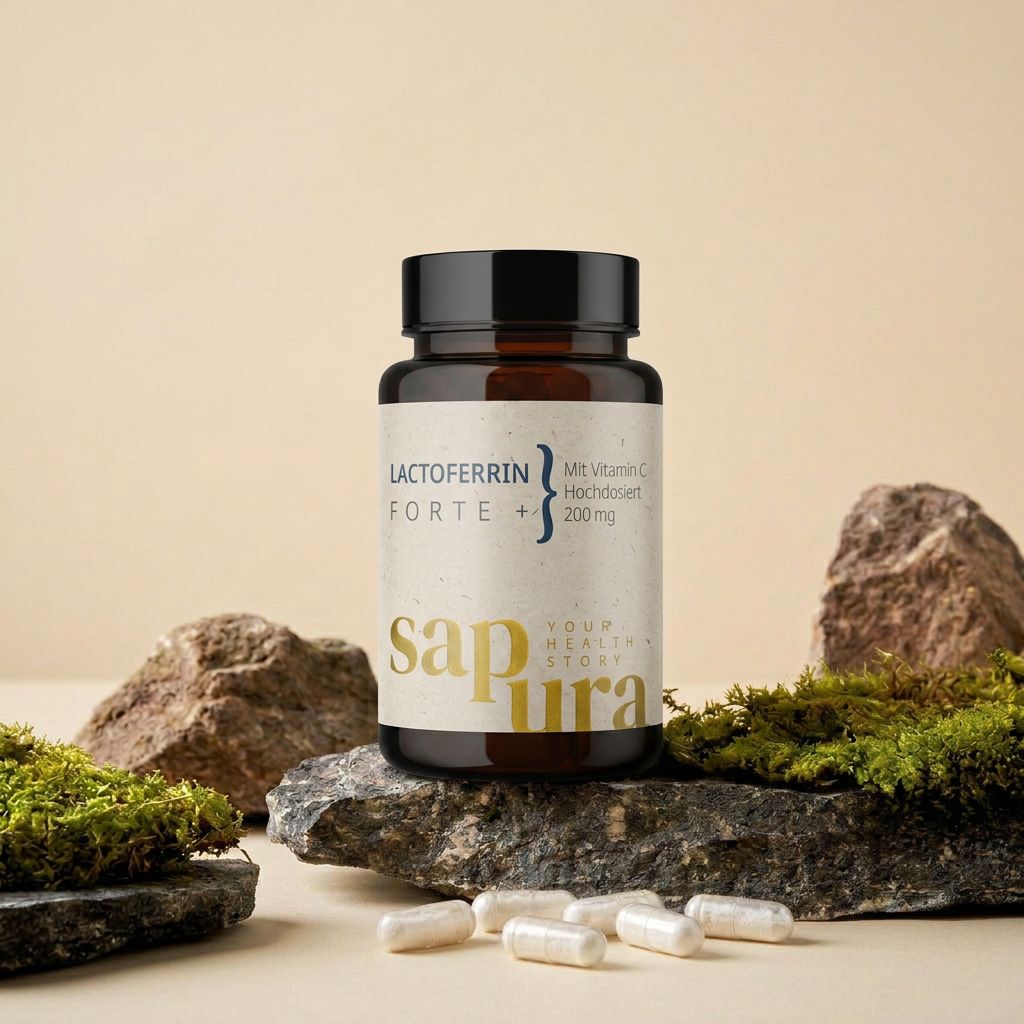 Lactoferrin Forte 200mg + 80mg Vitamin C | Hochdosiert  | Reinheit >97% SAPURA