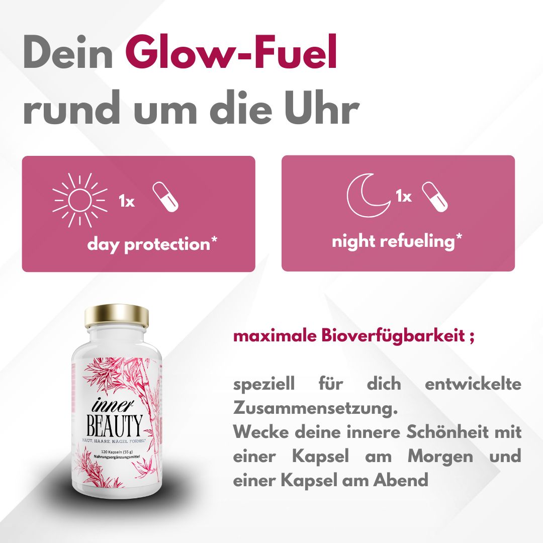 APOmia® inner BEAUTY | Haut-Haare-Nägel Komplex | Bambus-Extrakt (Silizium), Zink, Biotin & Selen
