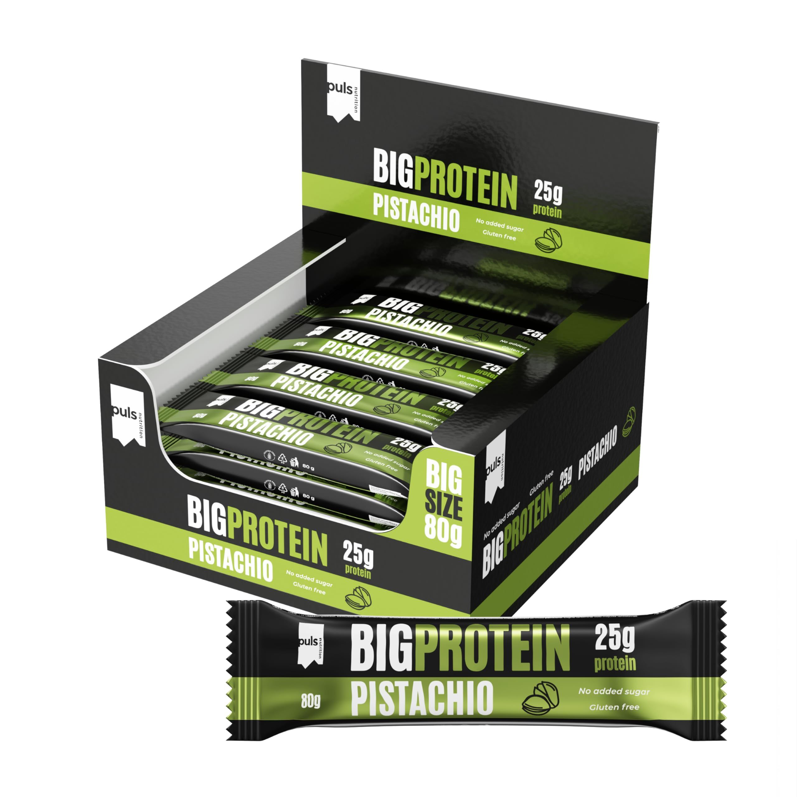 Puls Nutrition – Big Protein Riegel Pistazie 80 g