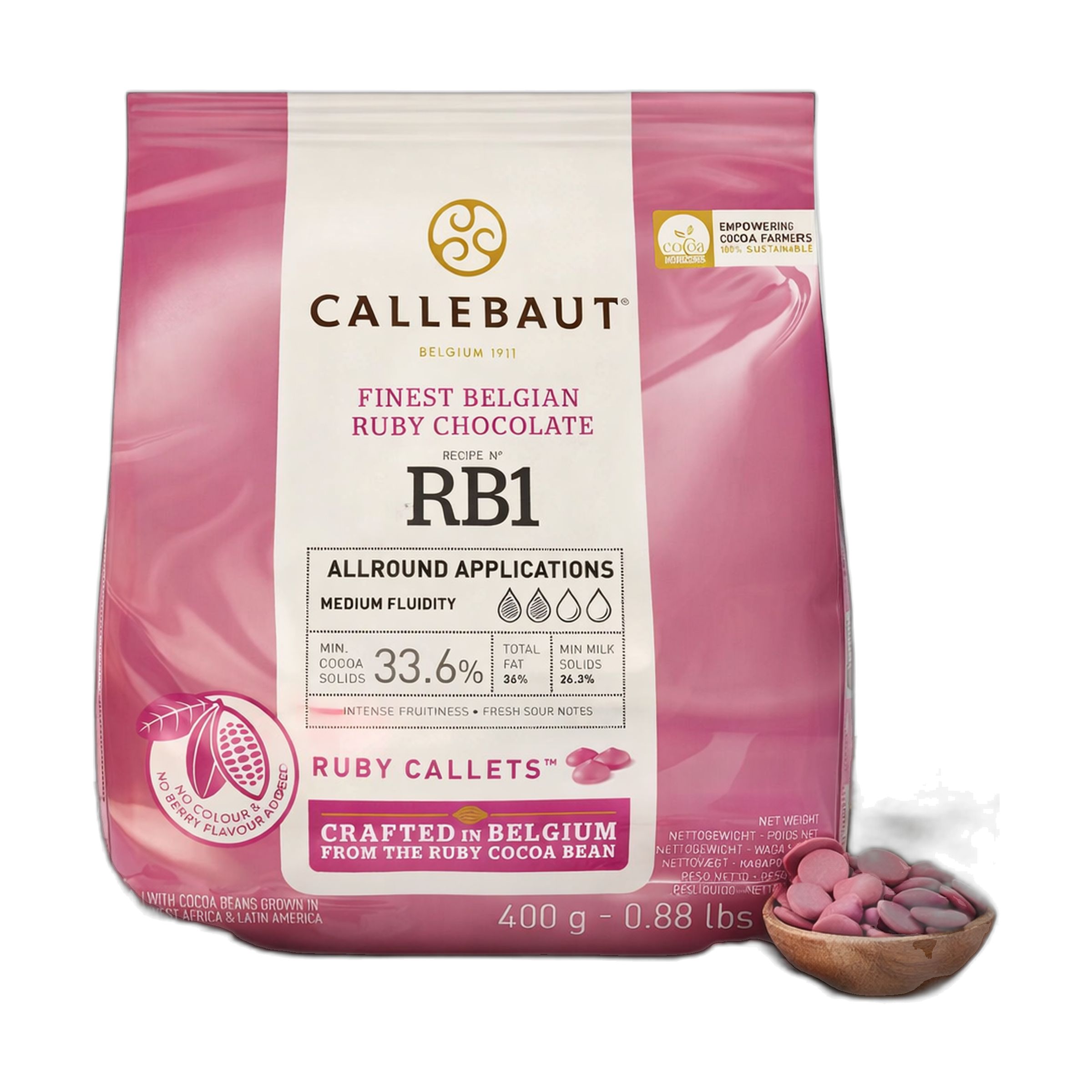 Callebaut Recipe RB2 Ruby Kuvertüre 400 g
