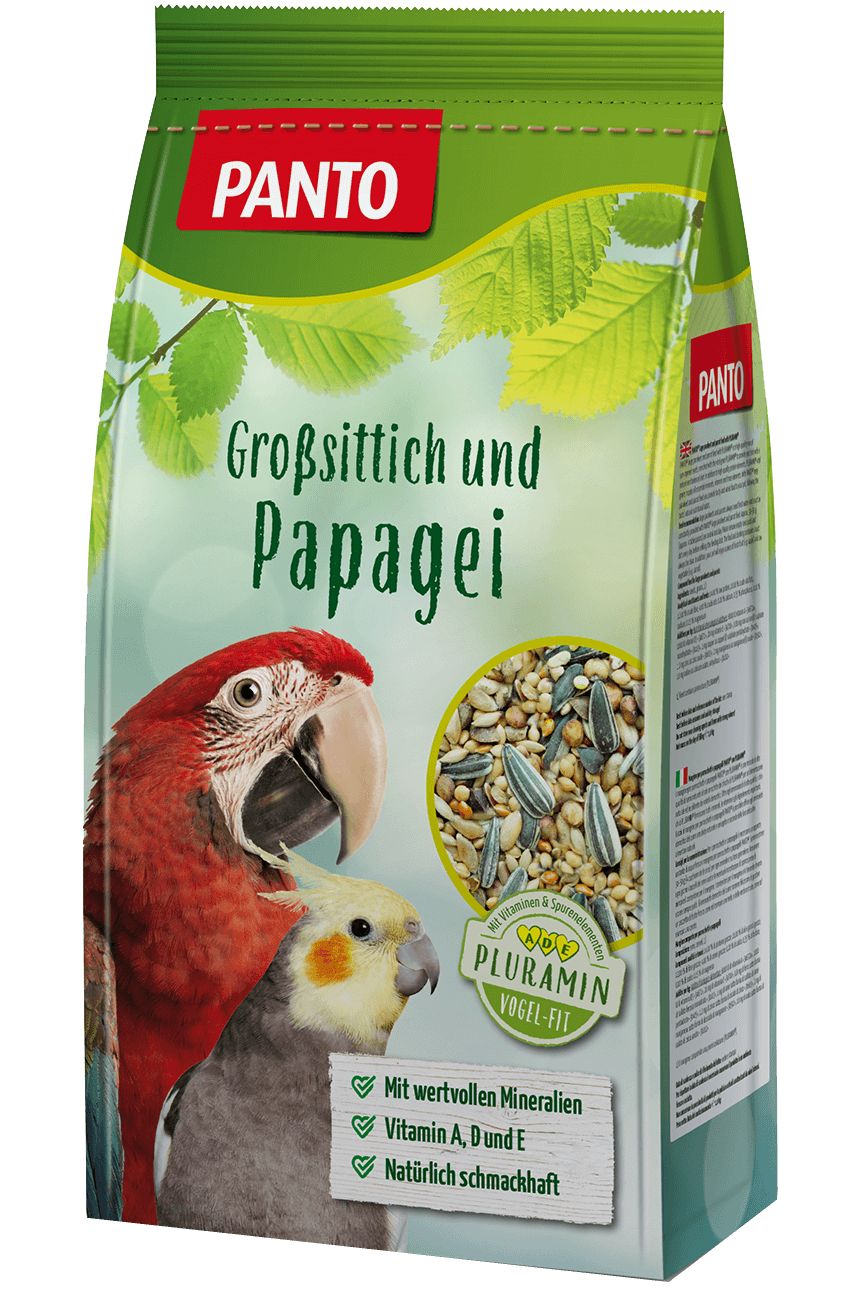Panto® Großsittich- und Papageienfutter mit Pluramin®