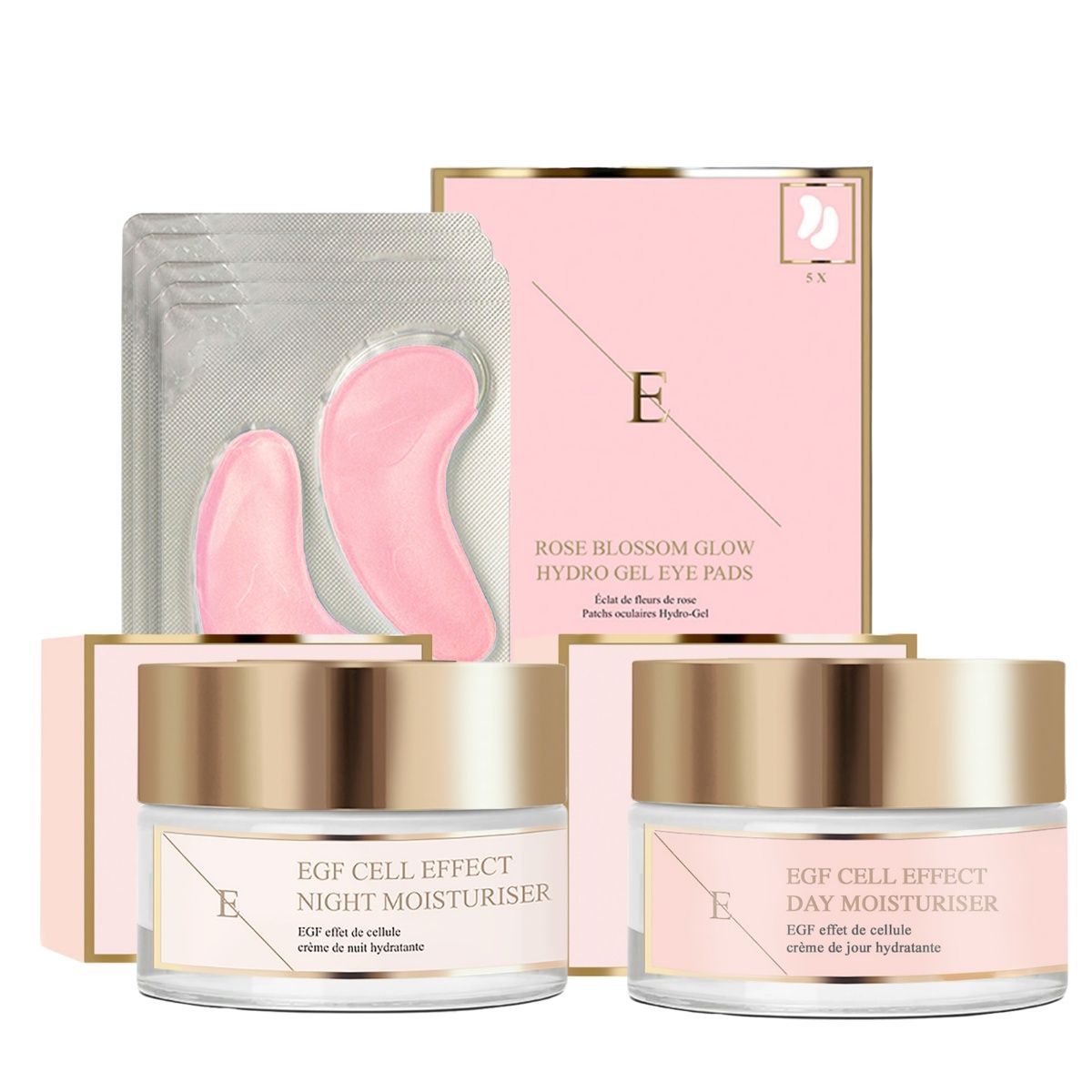 ErthSkin London EGF Cell Effect Day Moisture + EGF Cell Effect Night Moisture + Augenpads set