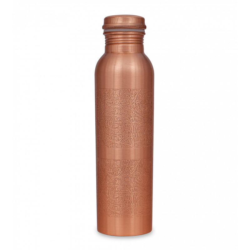 Govinda - Kupfer Trinkflasche graviert matt