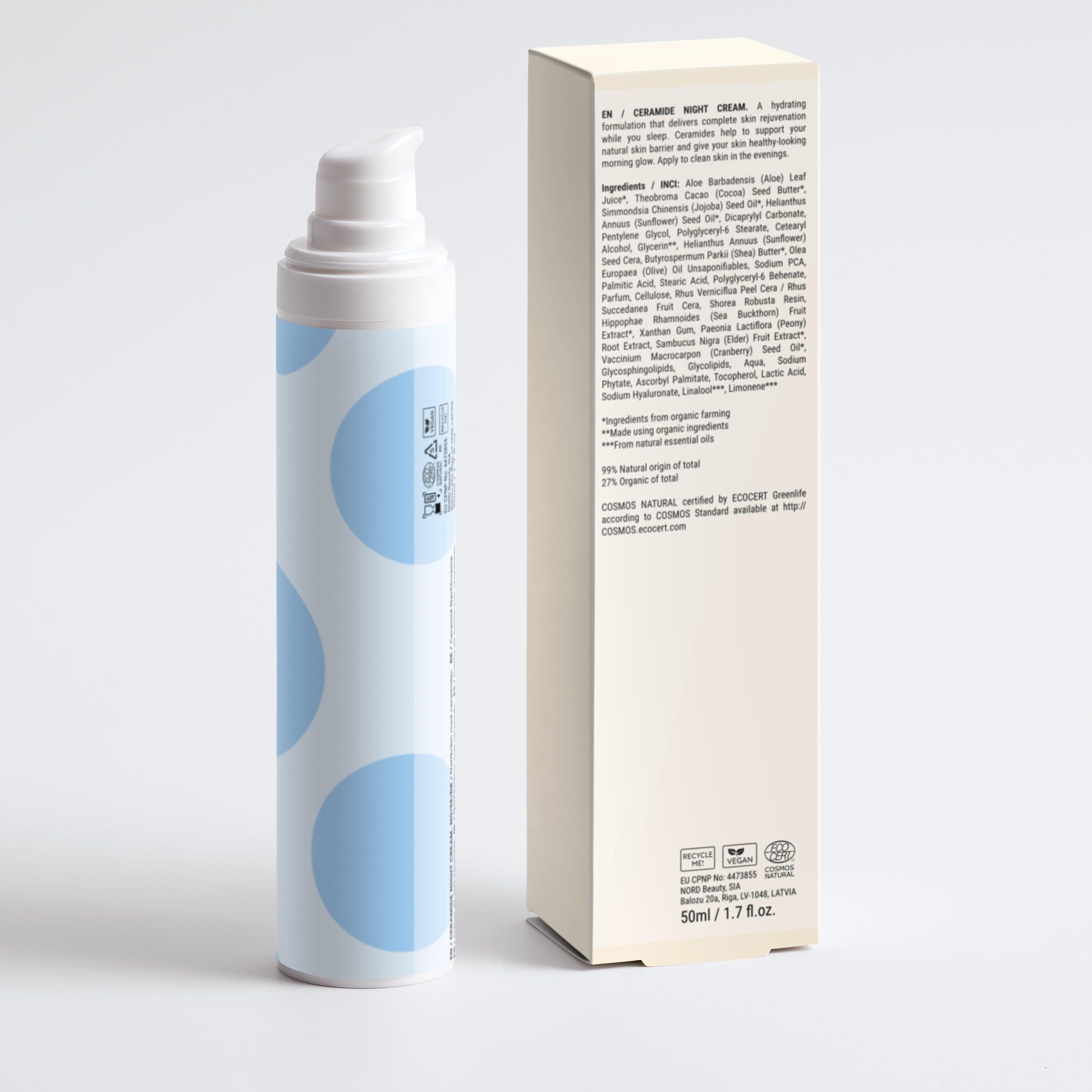 Zero Skin Ceramide Barriere Nachtcreme, regenerierend hydratisierend für normale bis trockene Haut