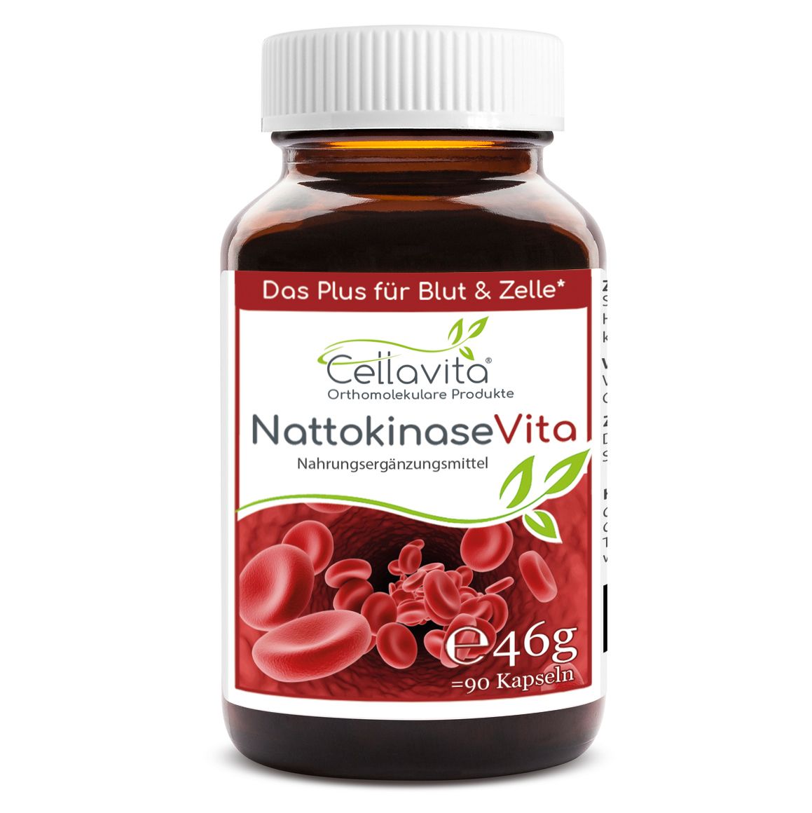 Cellavita - Nattokinase Vita Kapseln (Das Plus für Blut & Zelle) 46 g