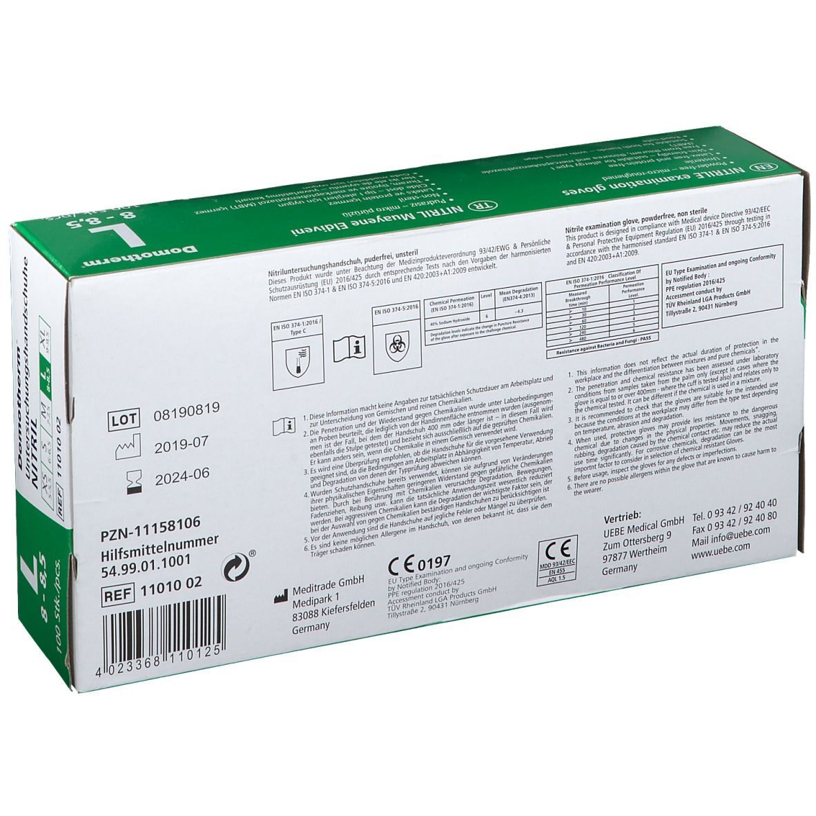Domotherm® Untersuchungshandschuhe Nitril L 8-8,5
