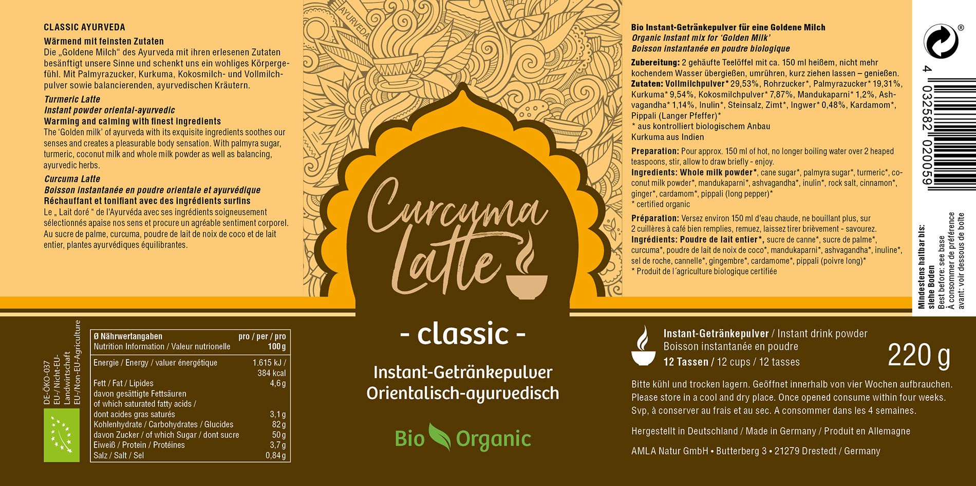 Classic Ayurveda - Curcuma Latte 220 g