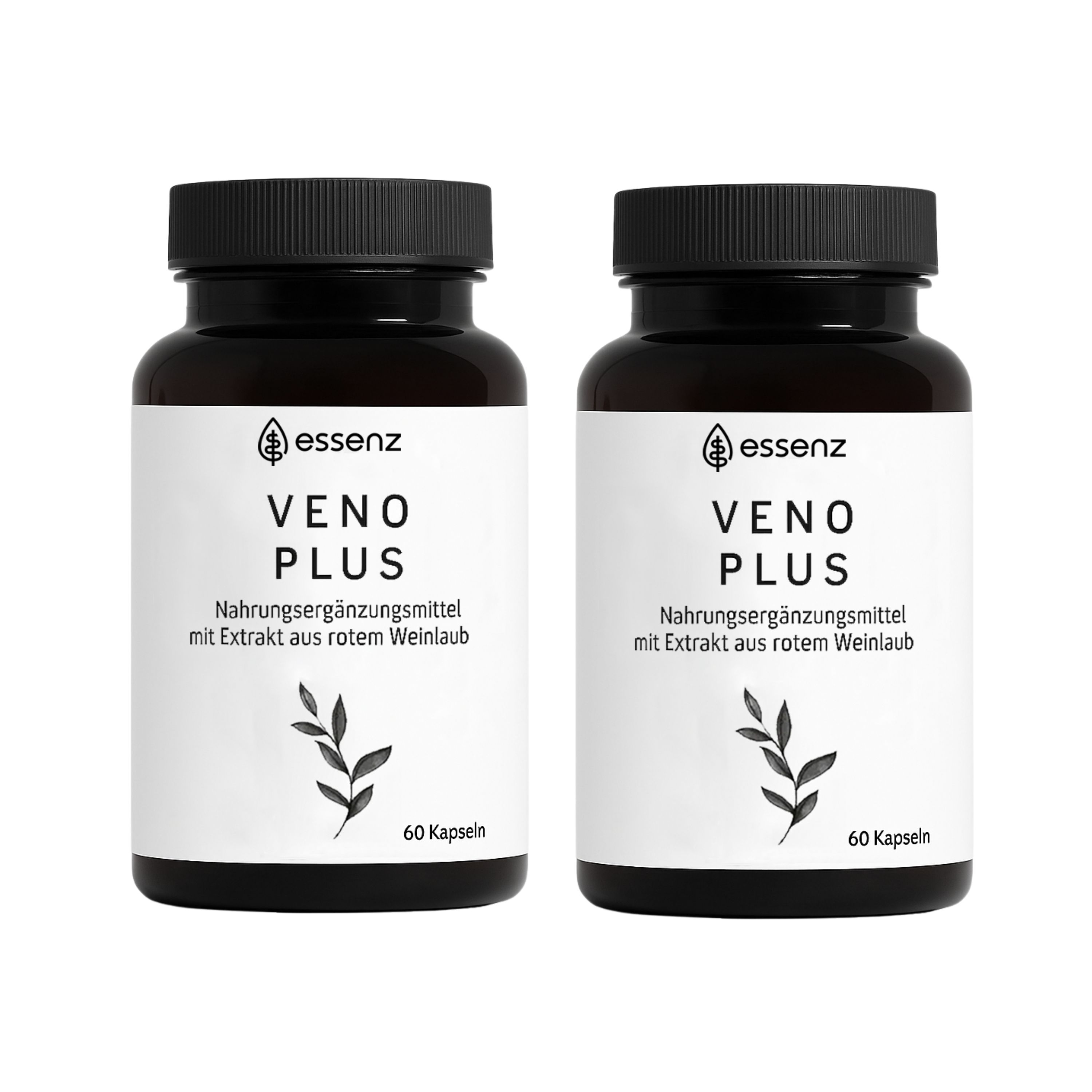 Essenz Veno Plus Kapseln – Pflanzlicher Komplex mit rotem Weinlaub & Rutin 2x60 St