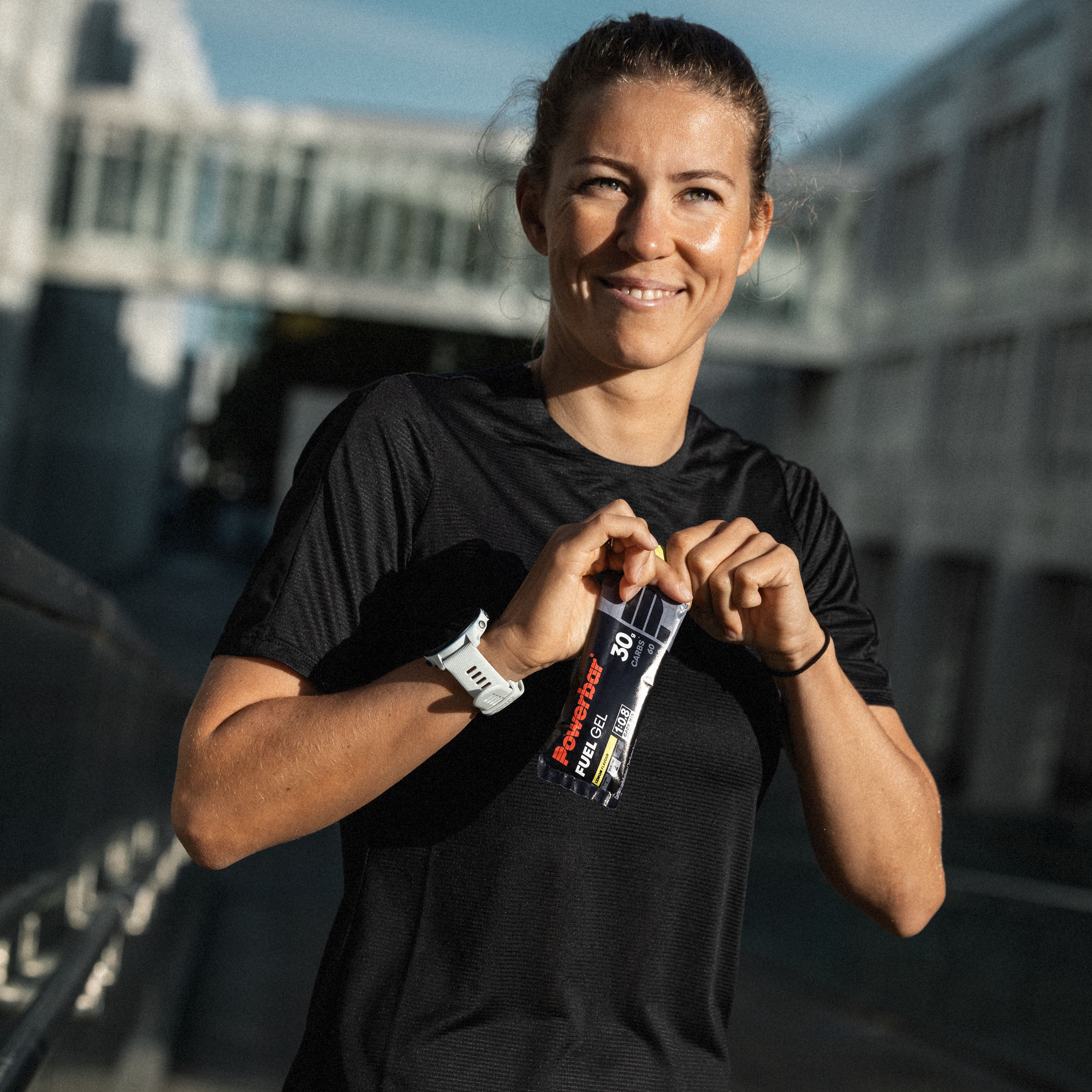 POWERBAR Kohlenhydratgel Fuel 30 Gel Black Line Lemon 100mg Koffein